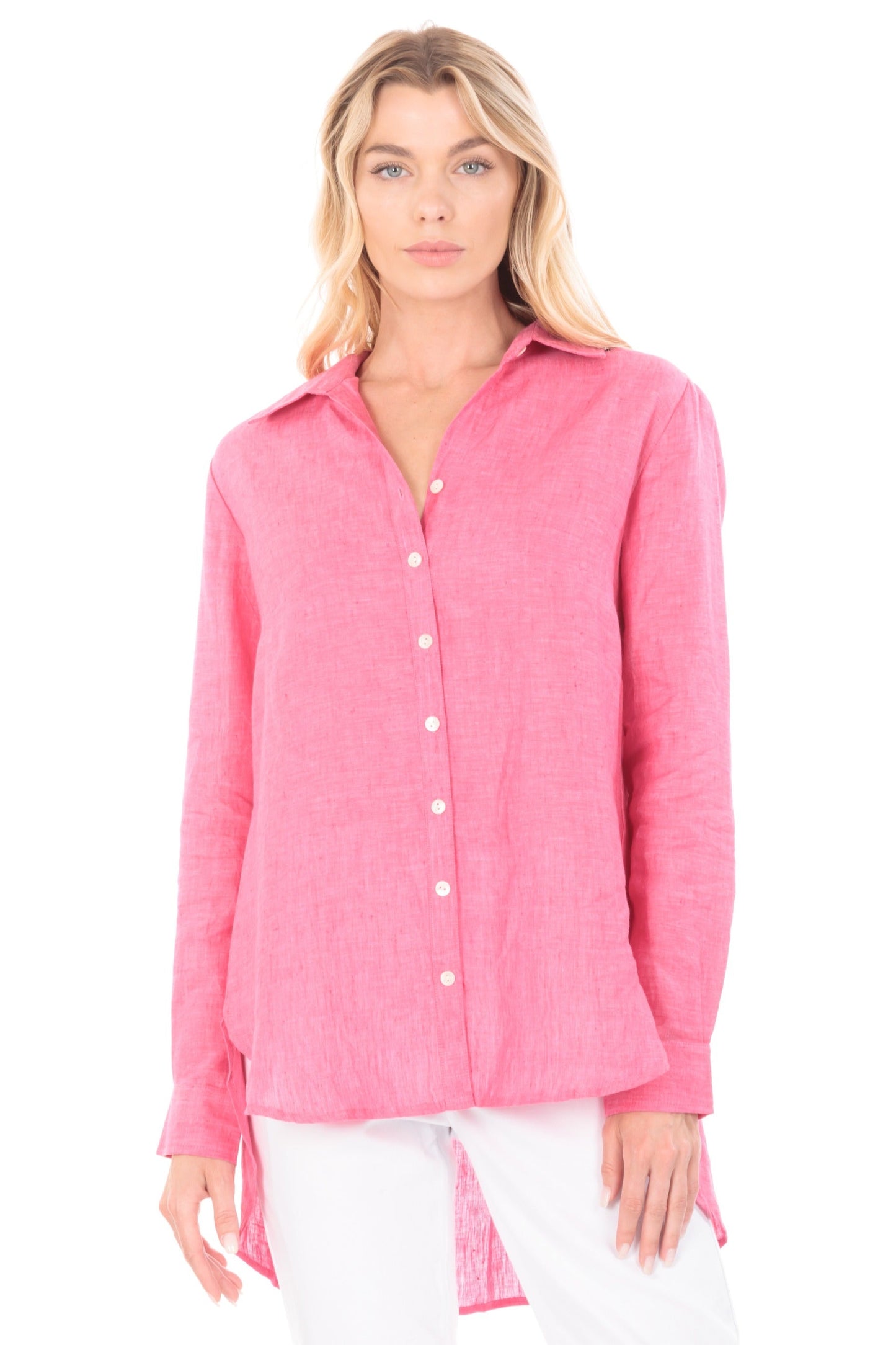 APNY Linen Bttn Fnt/Pleat Back