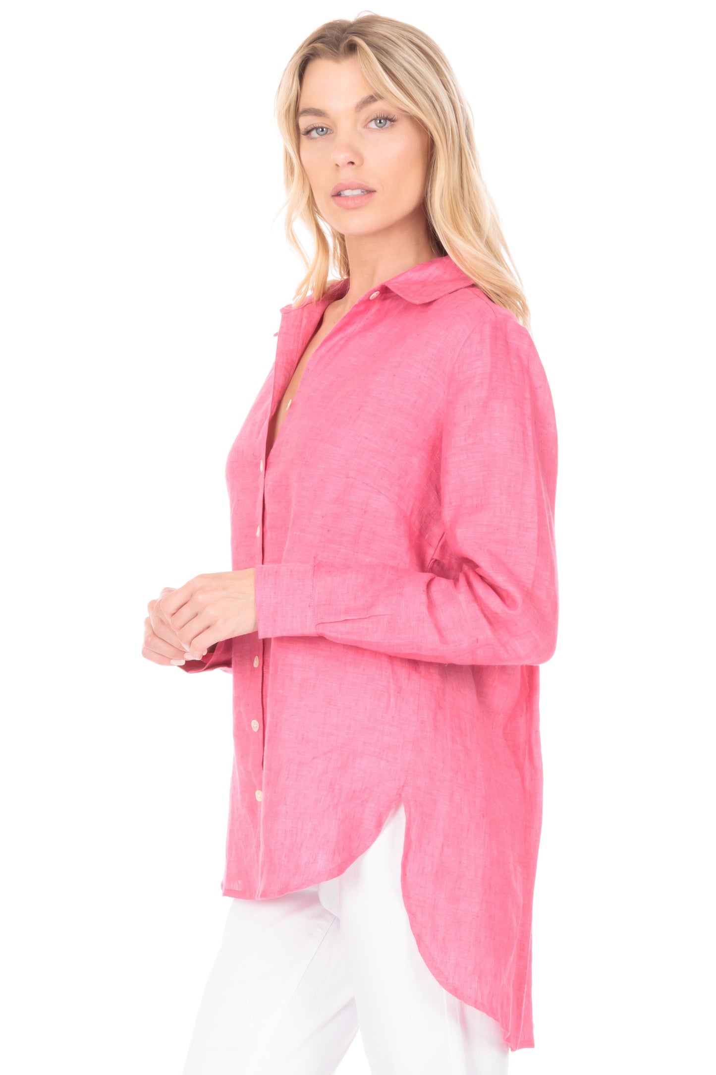 APNY Linen Bttn Fnt/Pleat Back