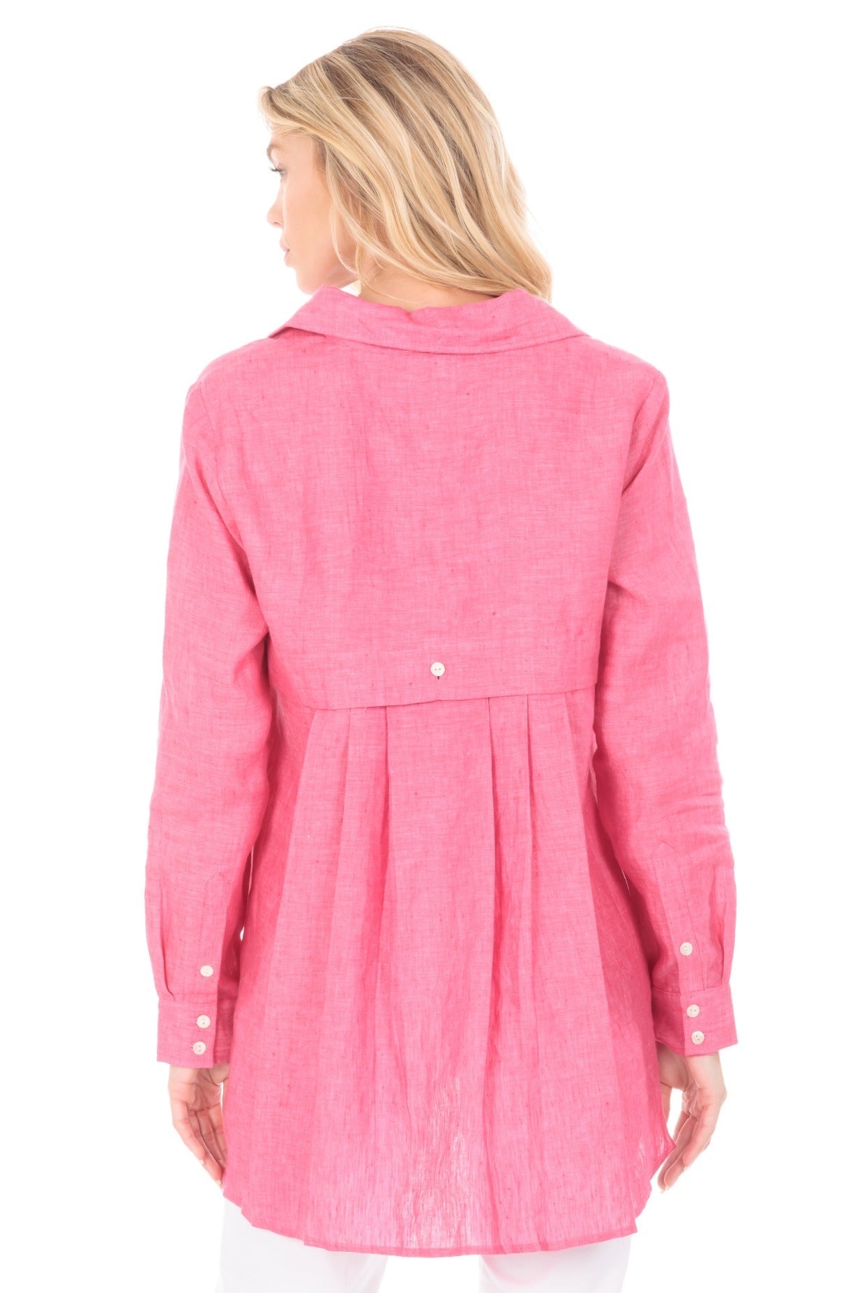 APNY Linen Bttn Fnt/Pleat Back