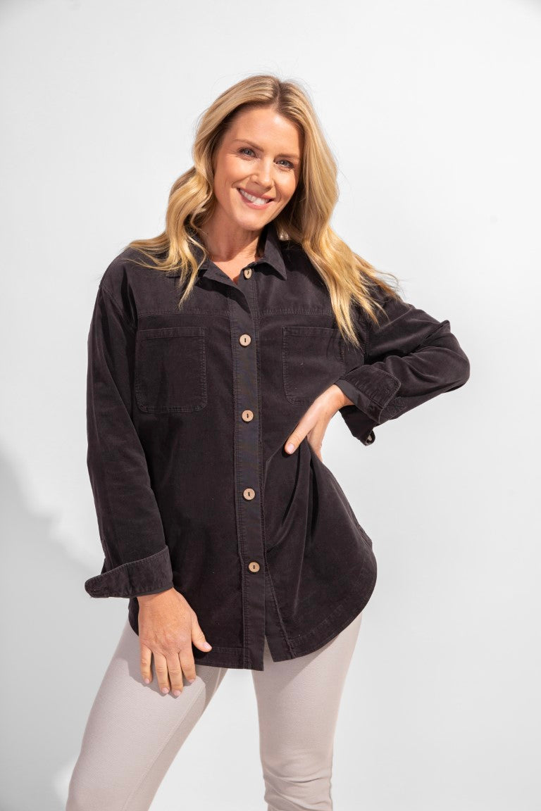 ESC Stretch Baby Cord Shacket