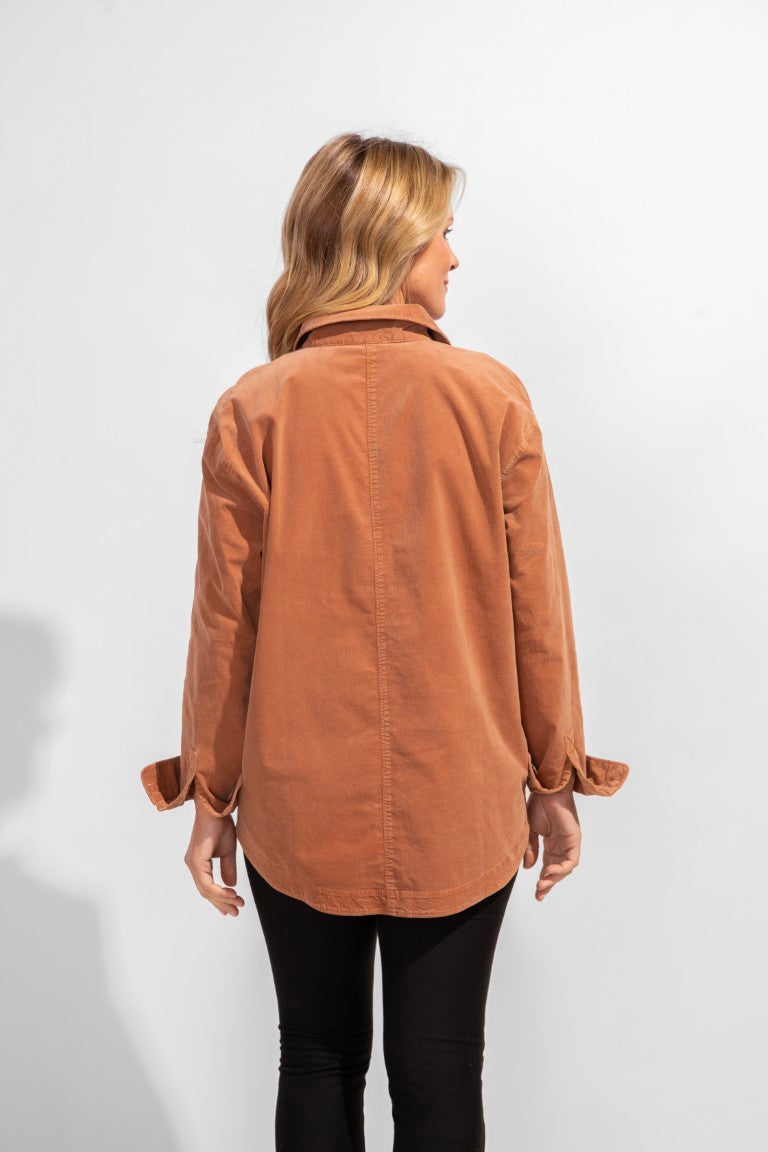 ESC Stretch Baby Cord Shacket