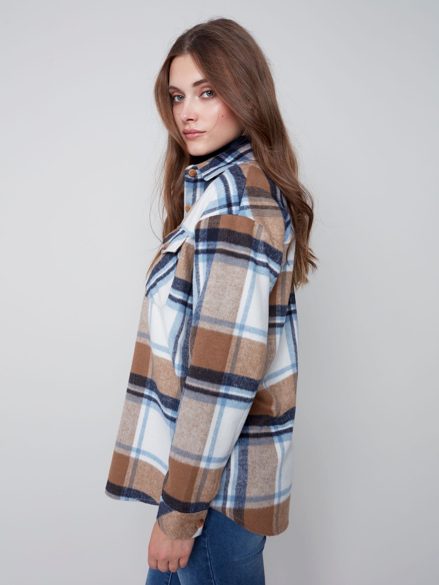 CB Plaid Flannel Shirt Jacket