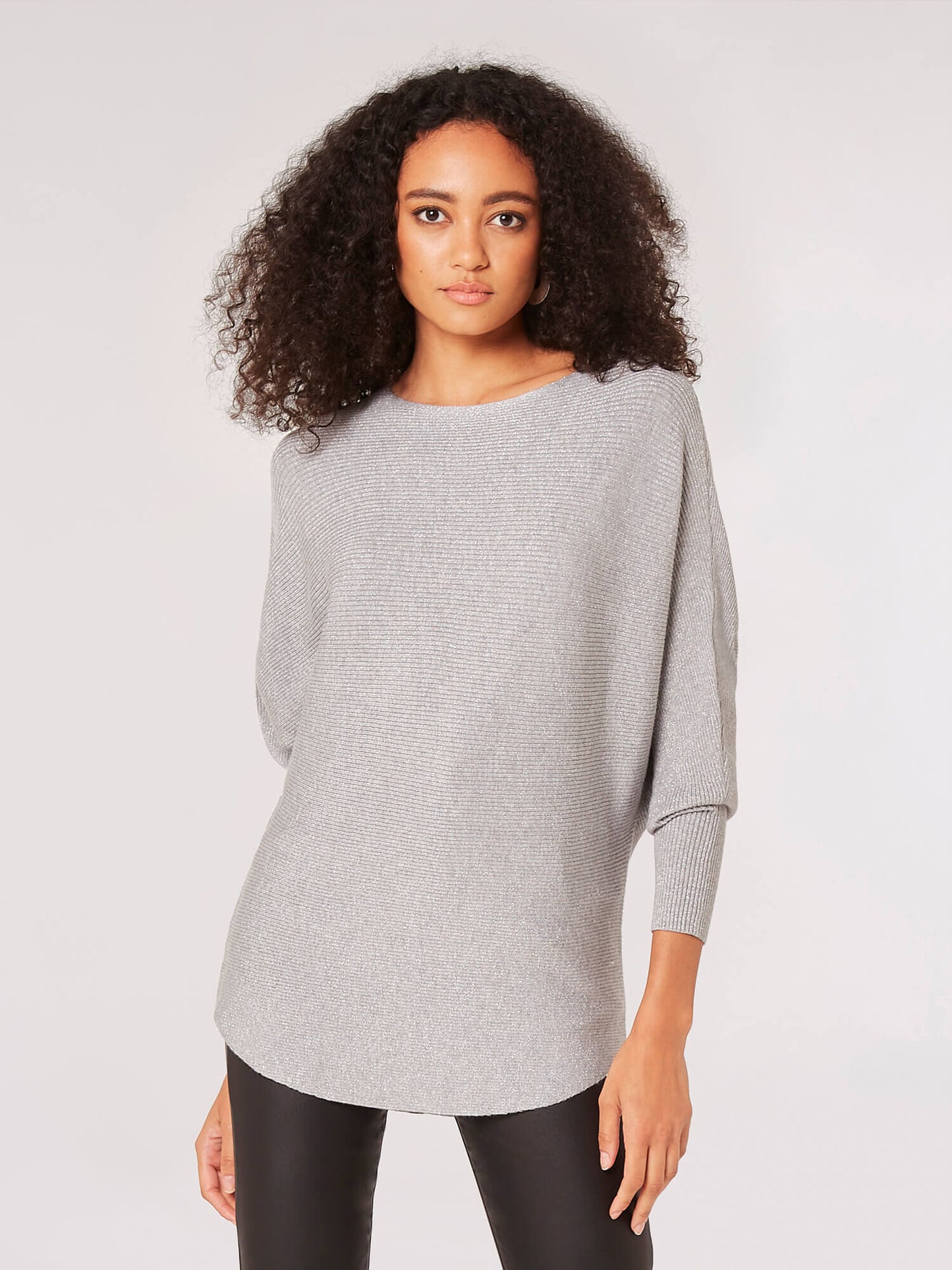 AP Ribbed Lurex Batwing Sweate
