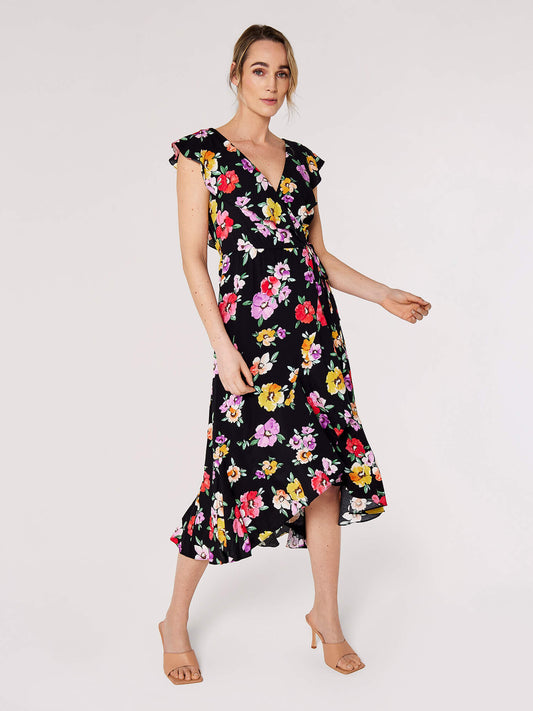 AP Watercolour Floral Midi Dress