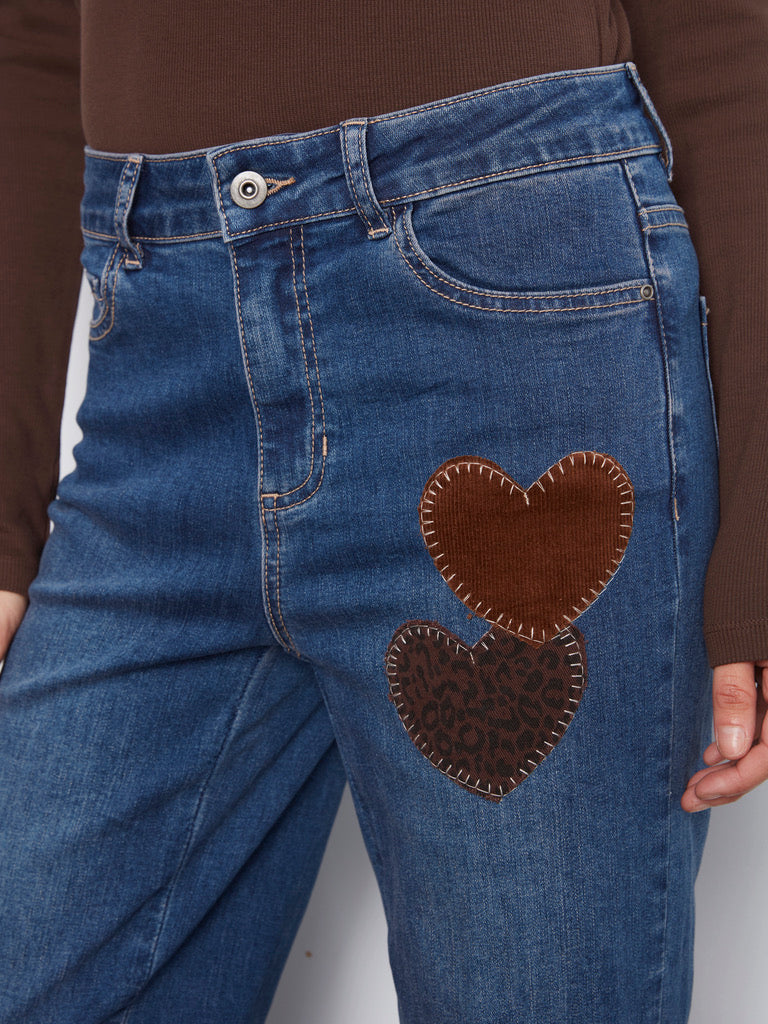 CB Streight Leg W/Heart Patch