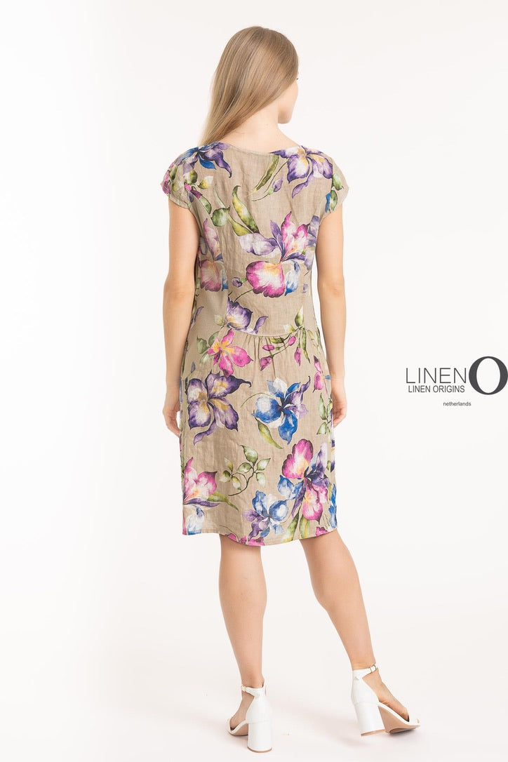 LO Cap Slv Dress French Linen