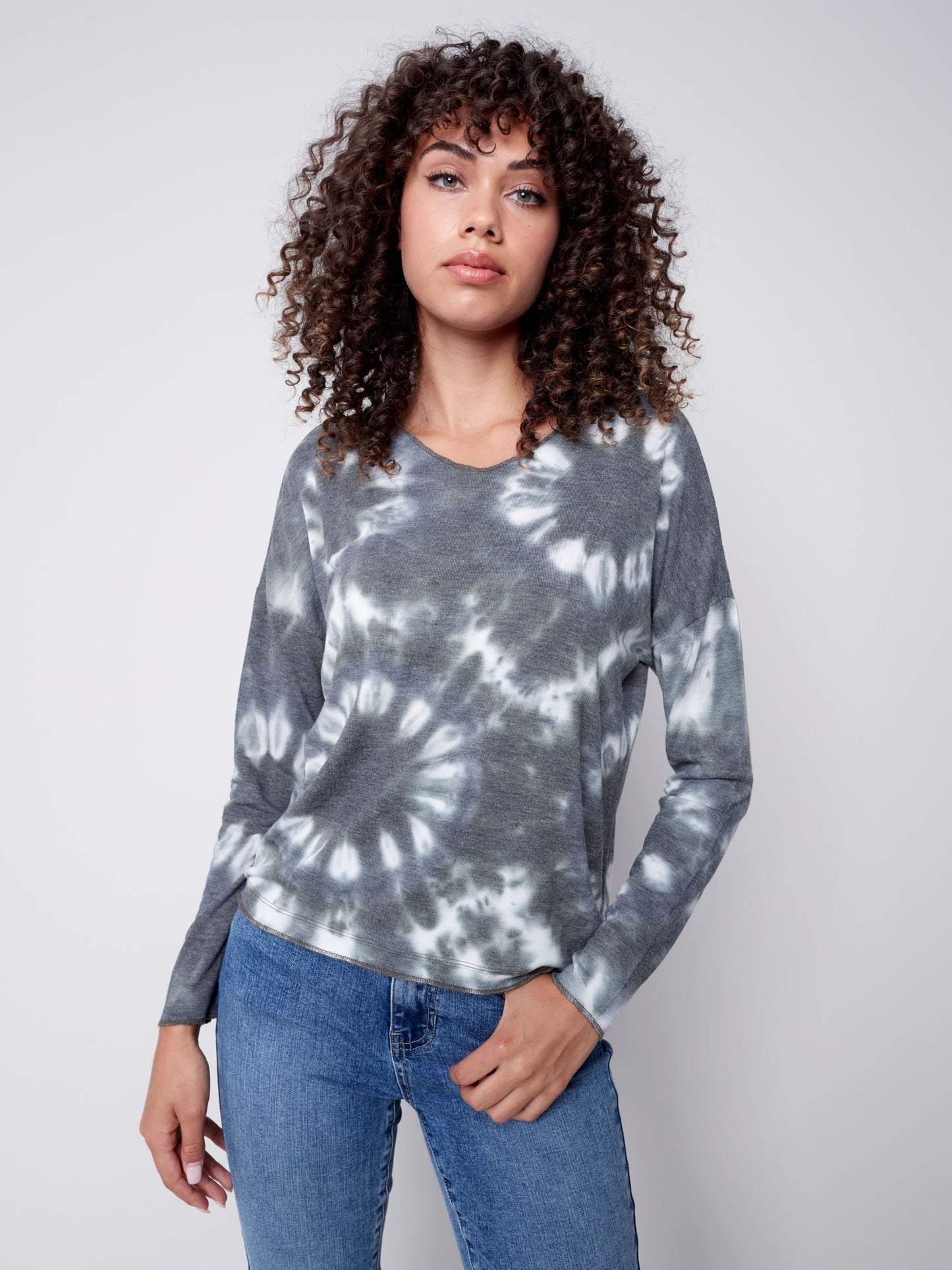 CB Loose Tie-Dye Knit Top