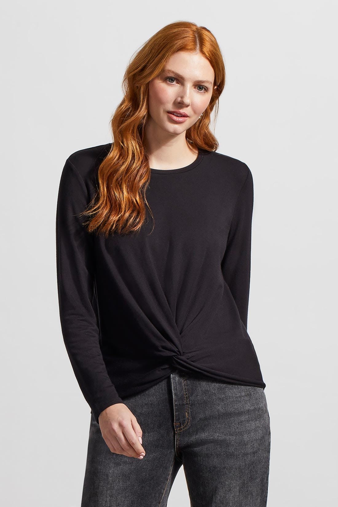 TB Crewneck Top W/Faux Knot