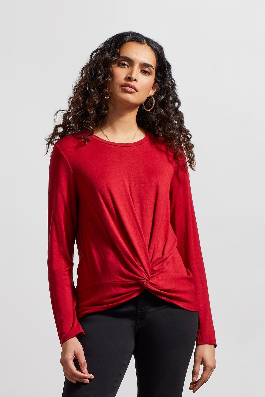 TB Crewneck Top W/Faux Knot