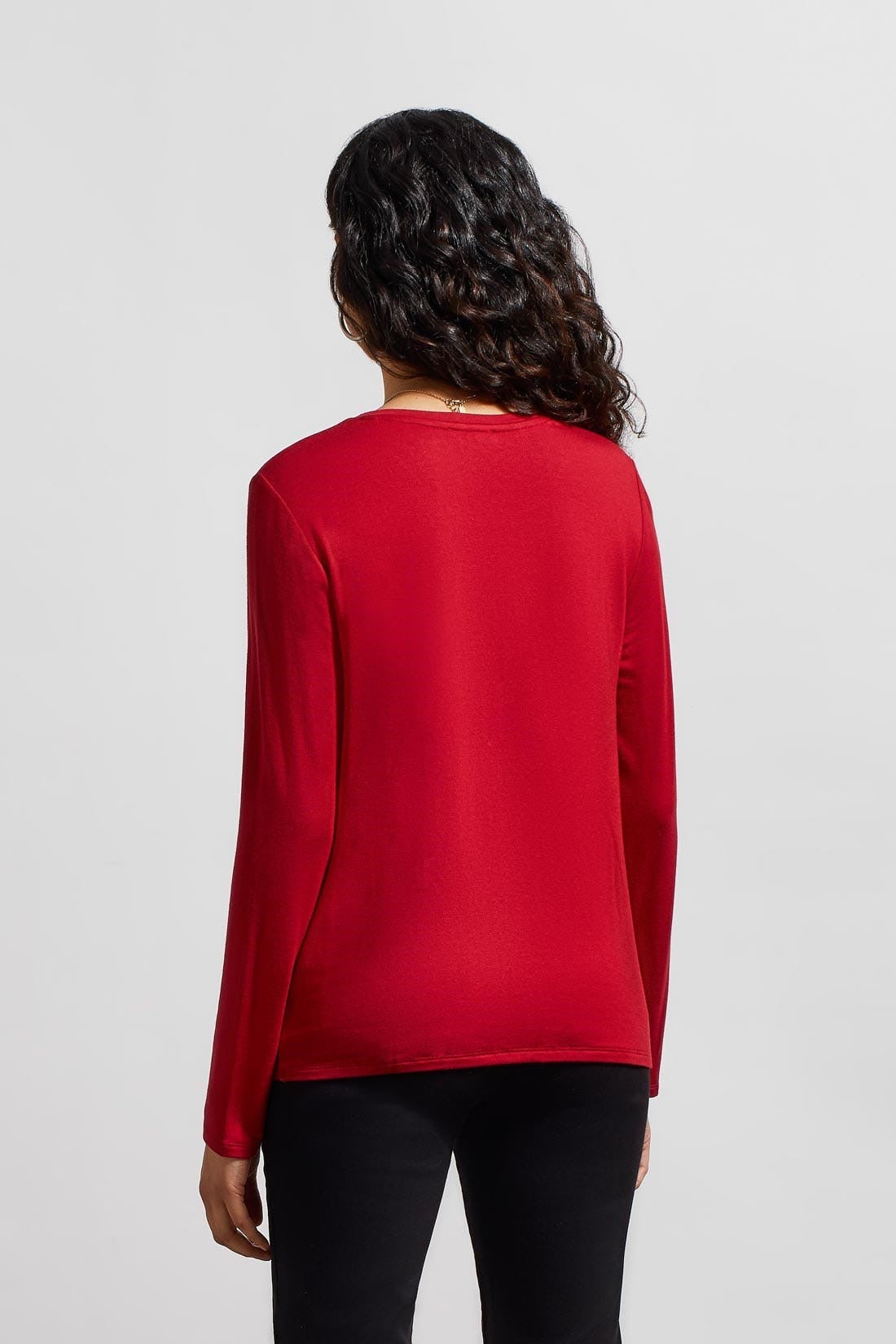 TB Crewneck Top W/Faux Knot