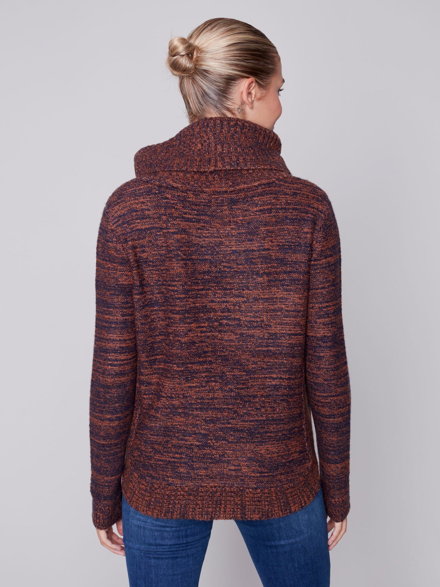 CB Cable Knit Two Tone Sweater