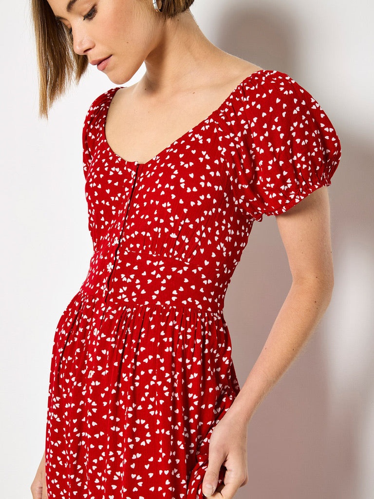 AP Mini Heart Midi Dress