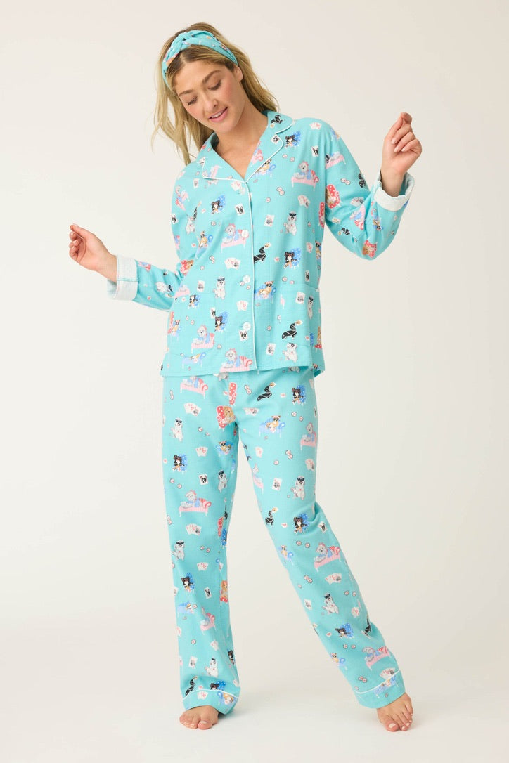 PJS Flannel PJ's W/Headband