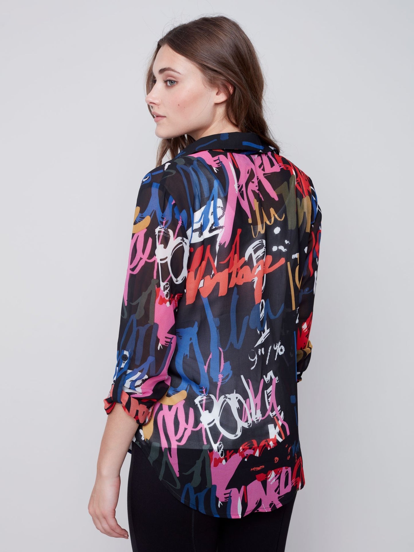 CB Printed Chiffon Blouse