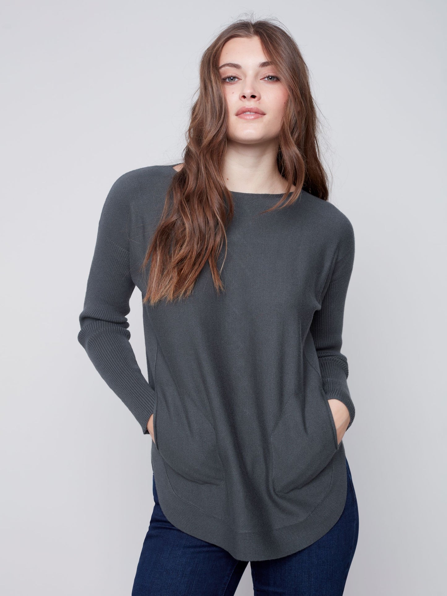 CB Plushy Knit Swtr W/Bk Dtls