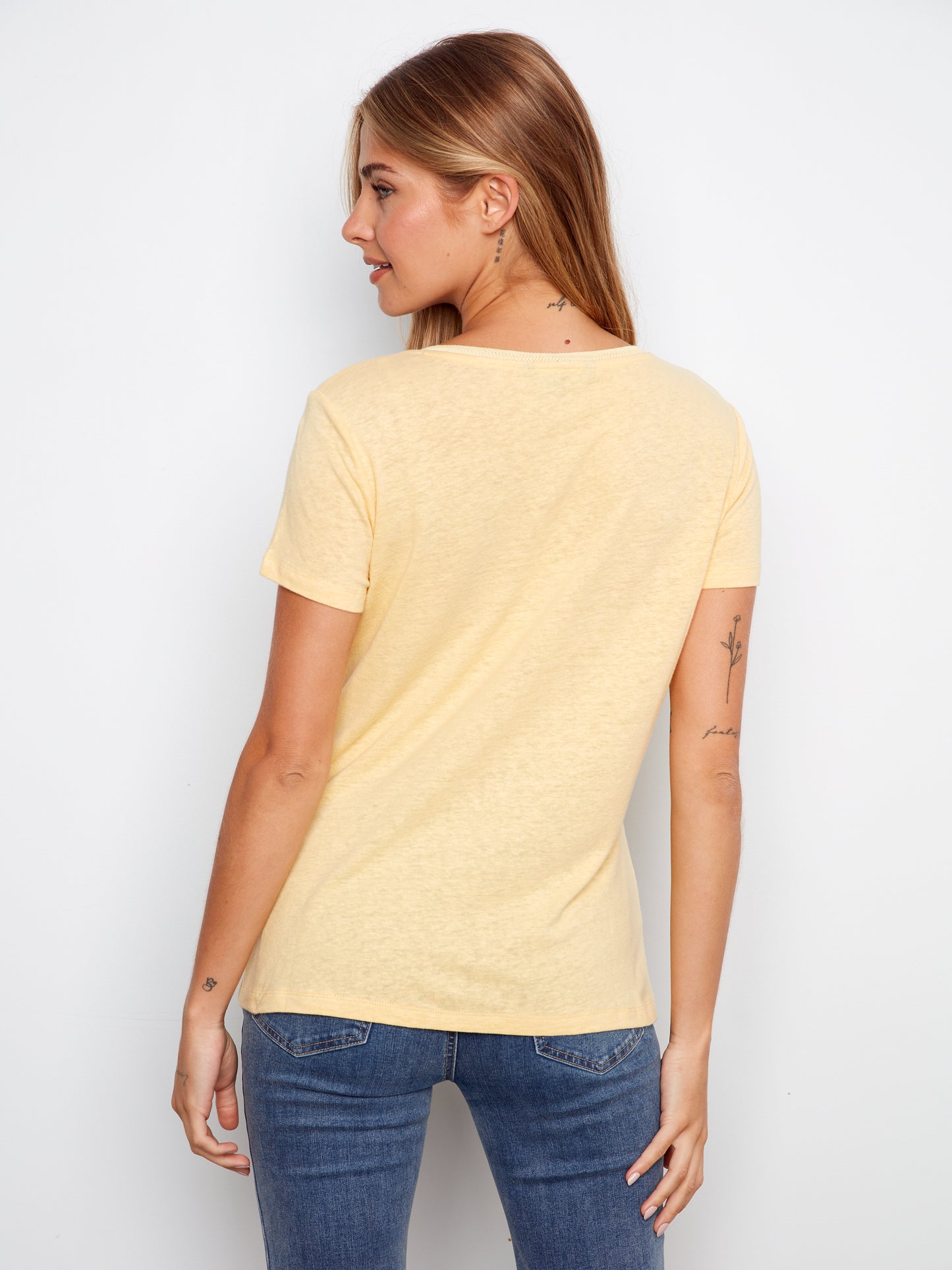 CB Linen V-Neck T