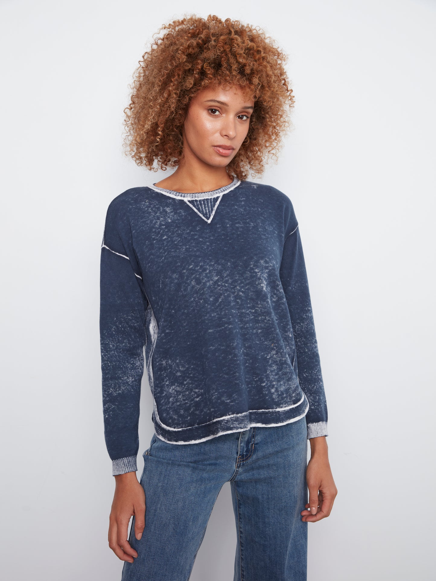 CB Reverse Print Crewneck Sweater