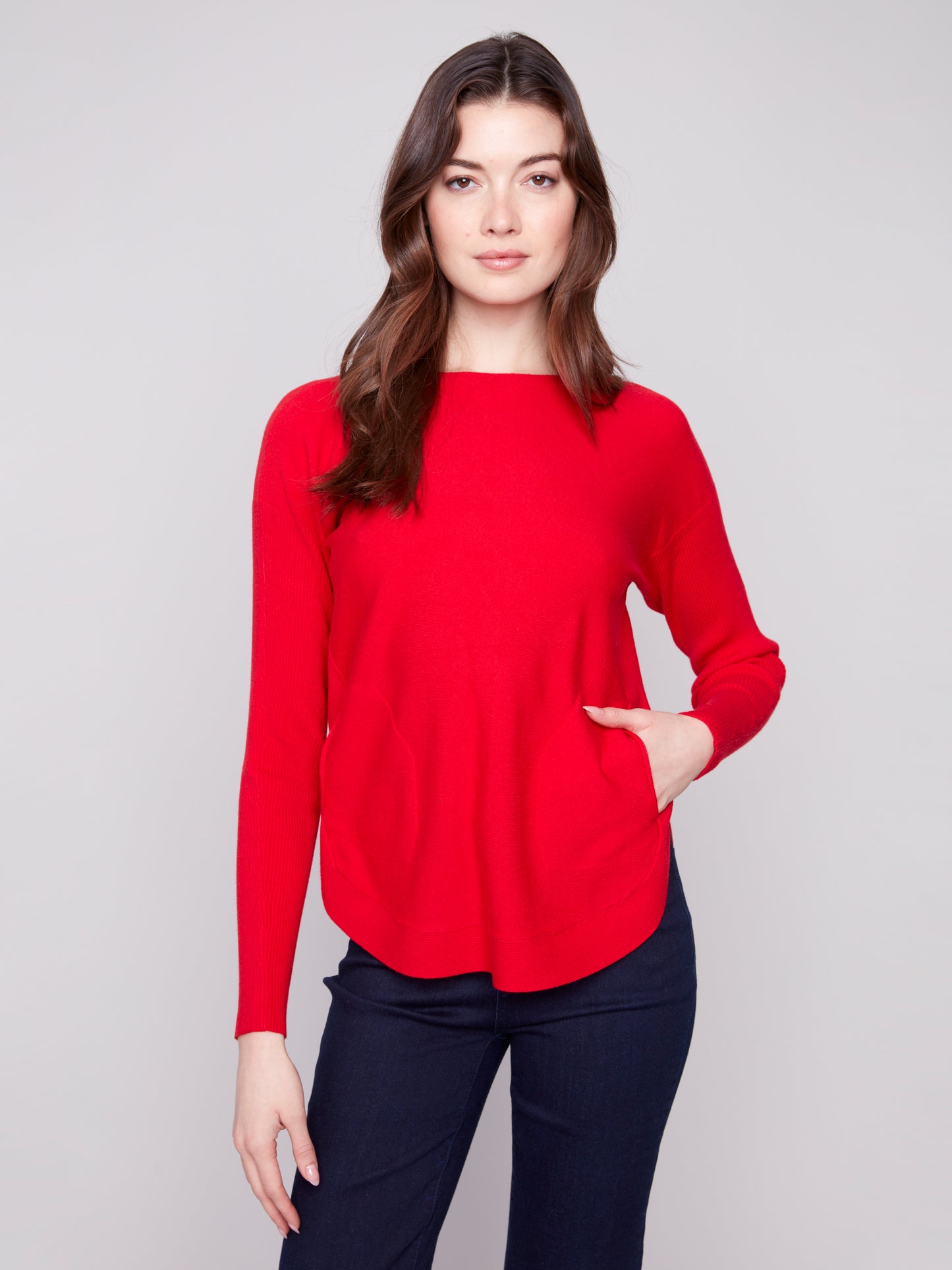 CB Sweater W/Lace up Back
