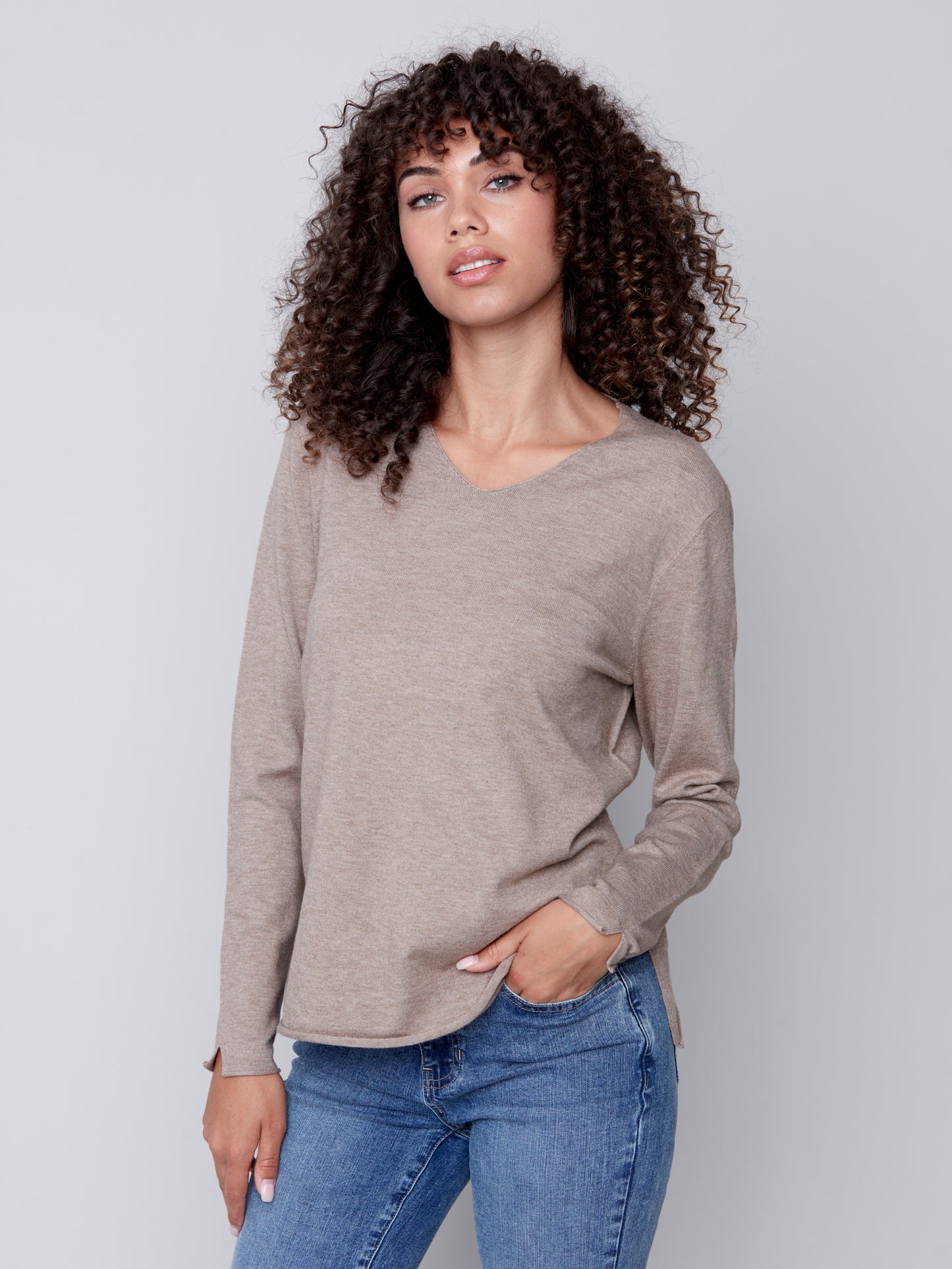 CB V-Neck Basic Sweater