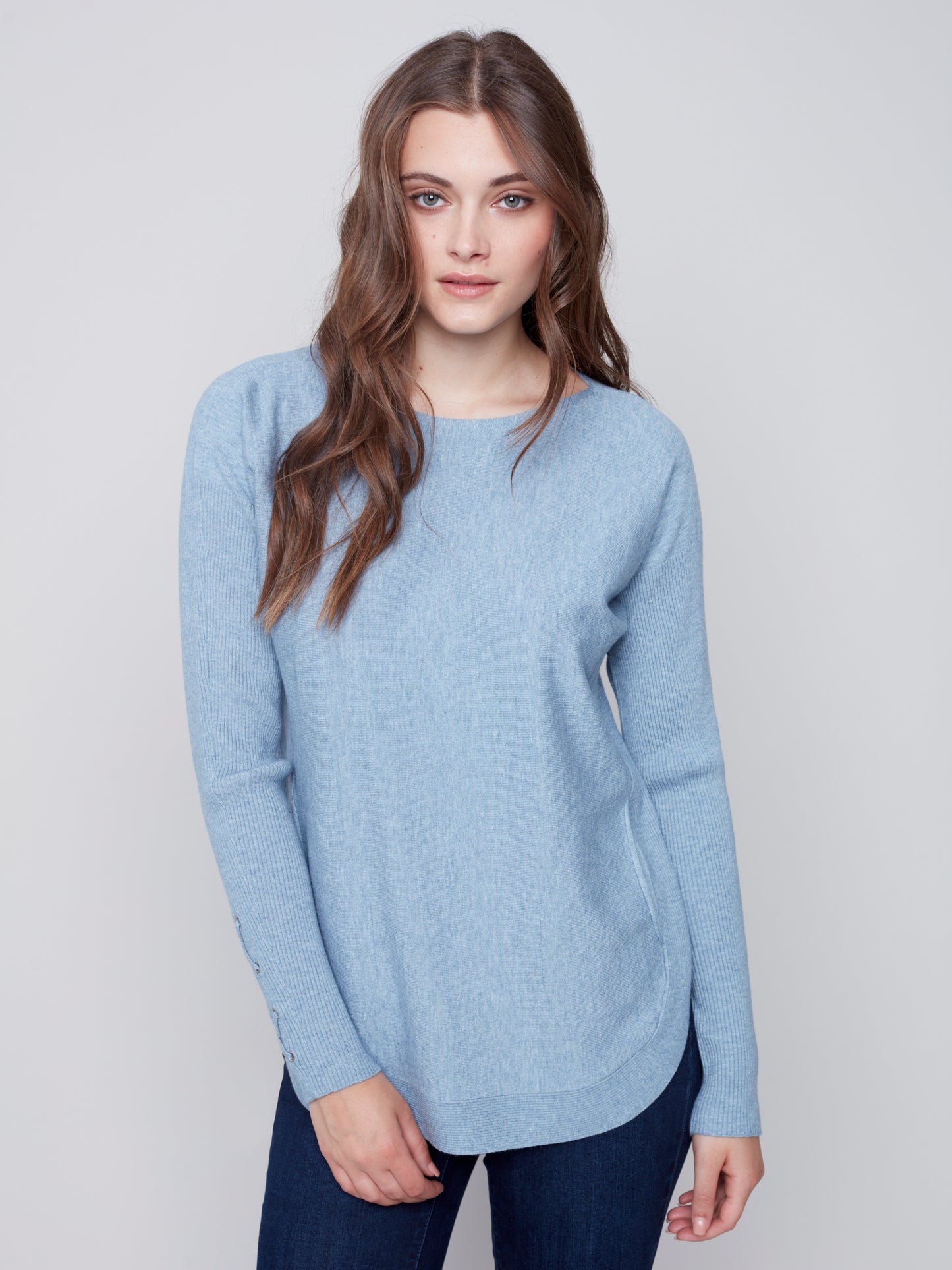 CB Cuff Lace-Up Sweater