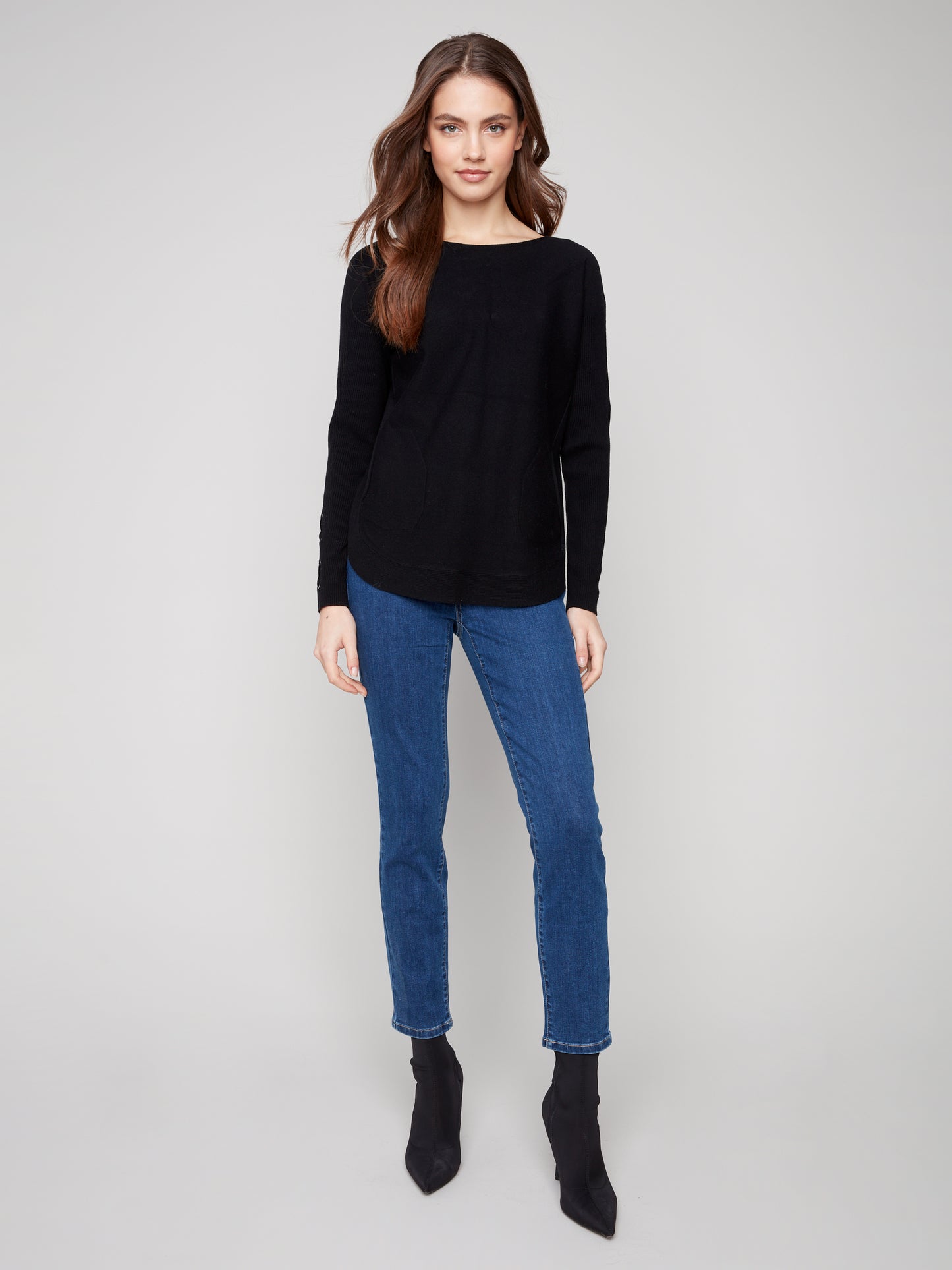 CB Cuff Lace-Up Sweater