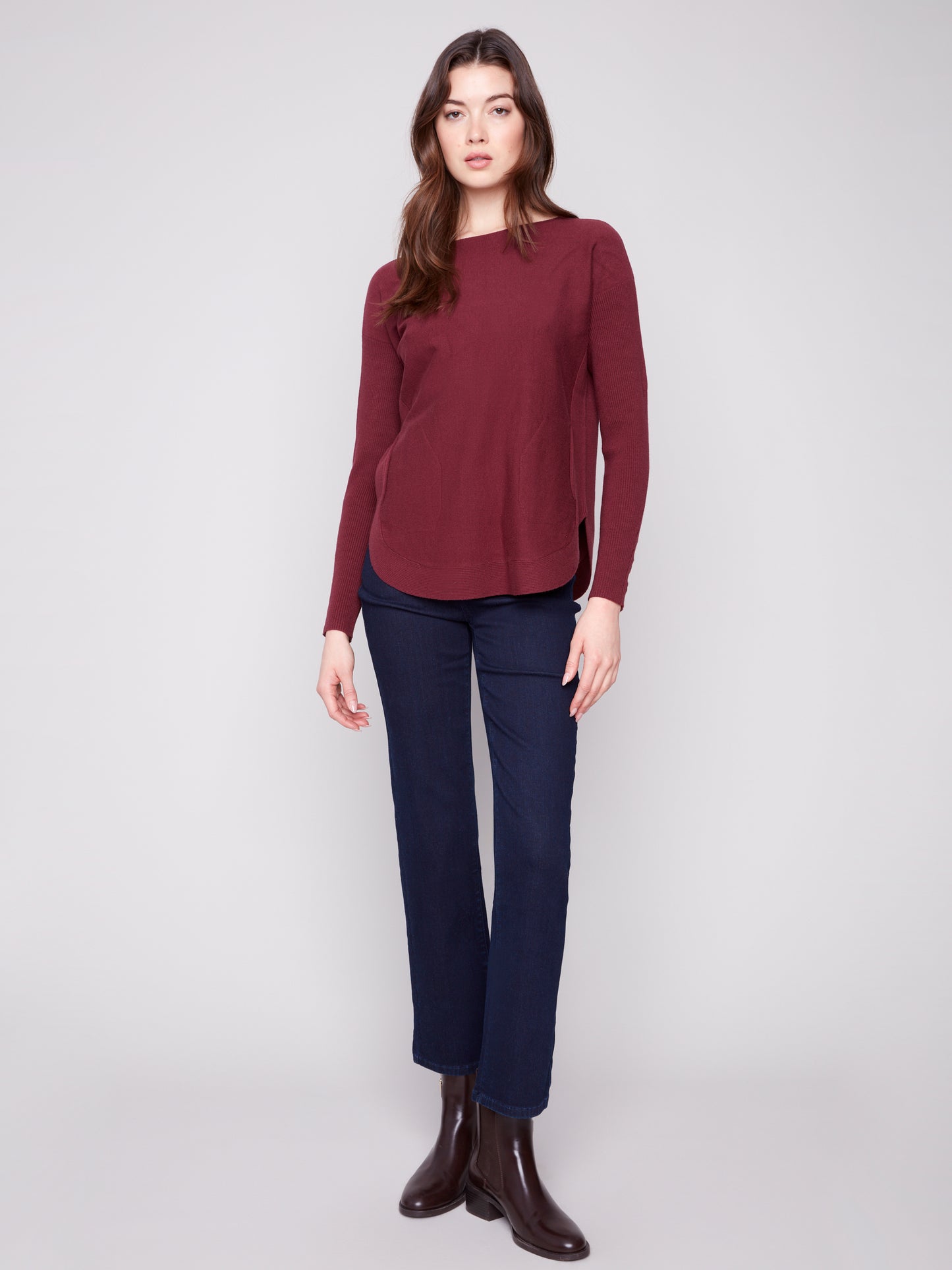 CB Cuff Lace-Up Sweater