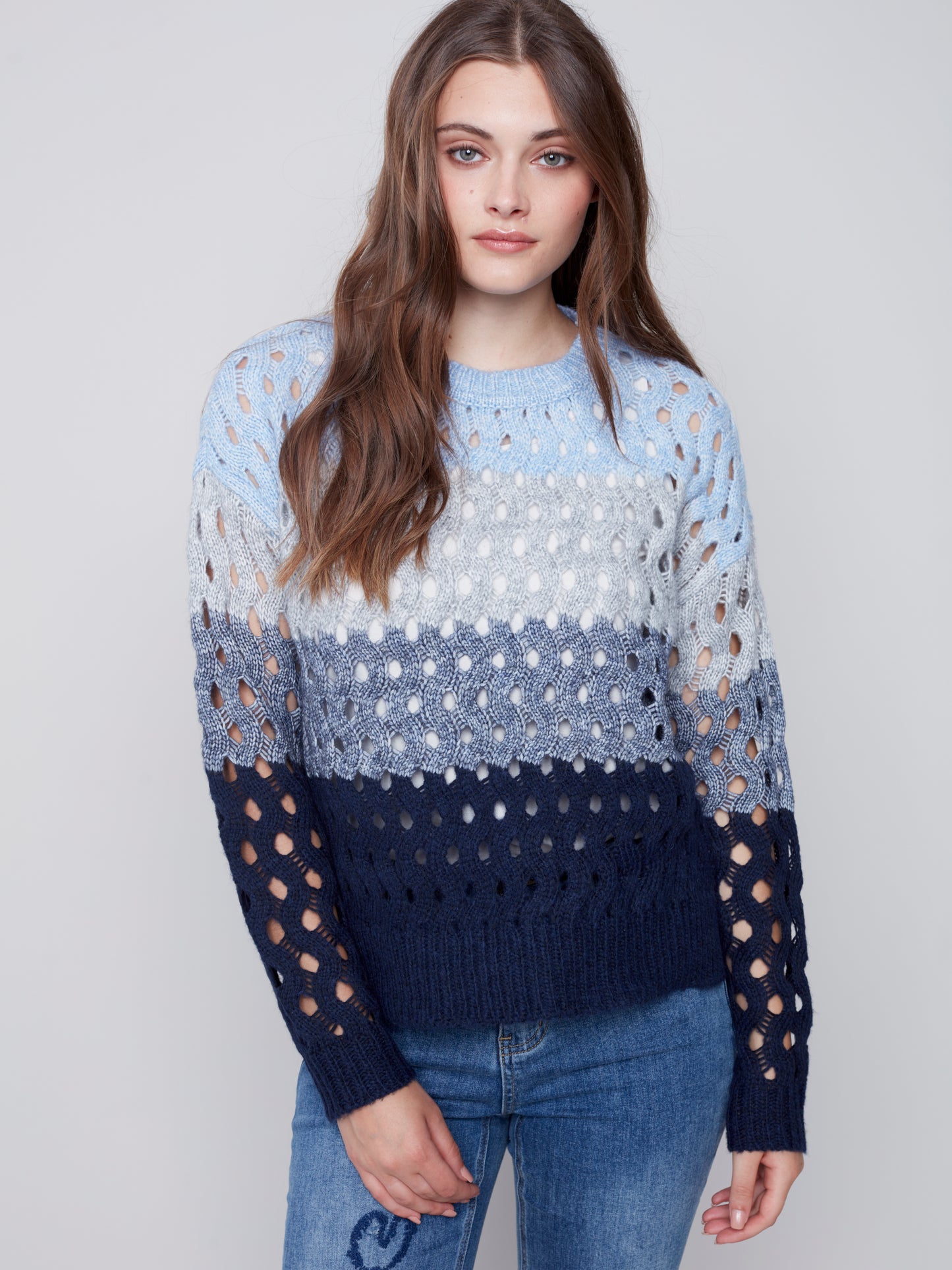 CB Plushy Wavy Net Sweater