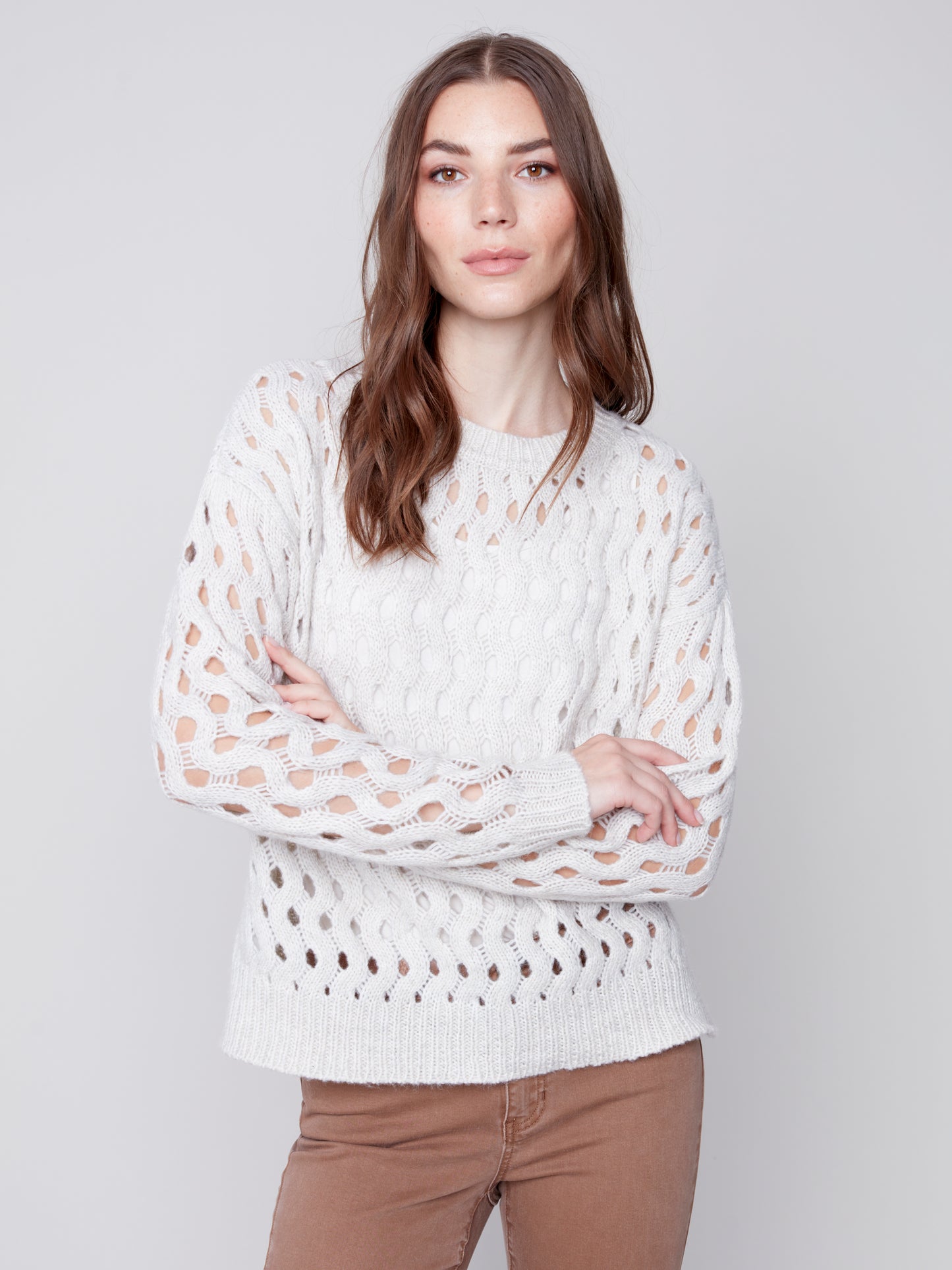 CB Plushy Wavy Net Sweater