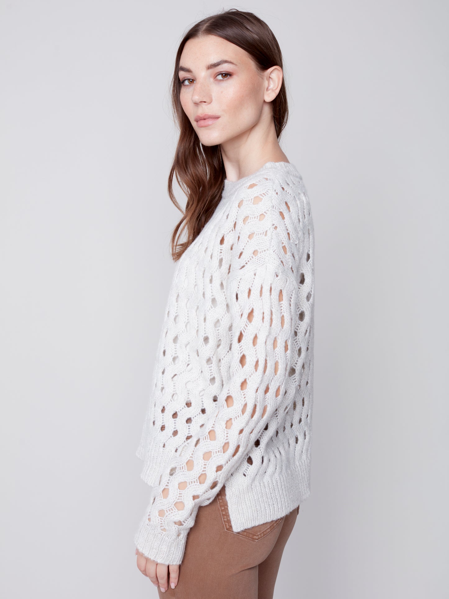CB Plushy Wavy Net Sweater