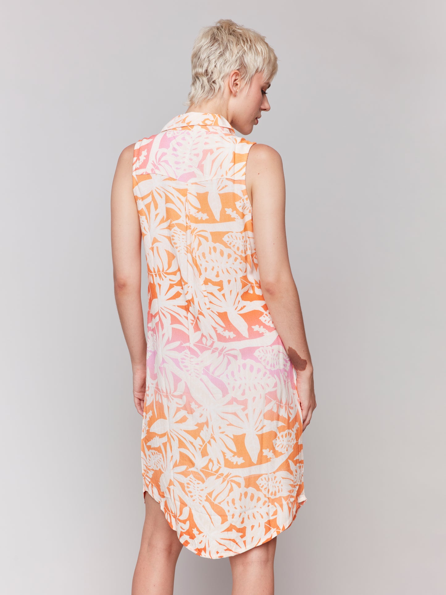 CB Printed Button Front Dress