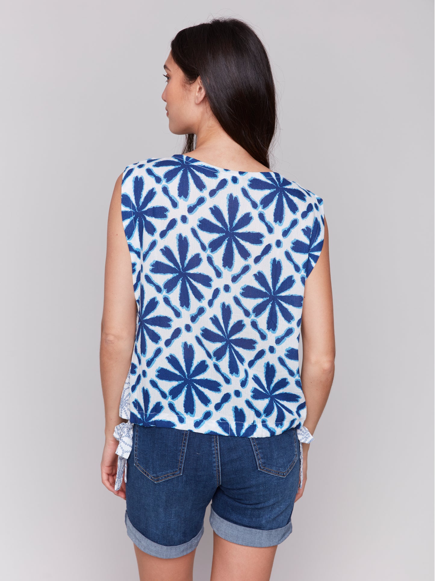 CB Printed Side Tie Top