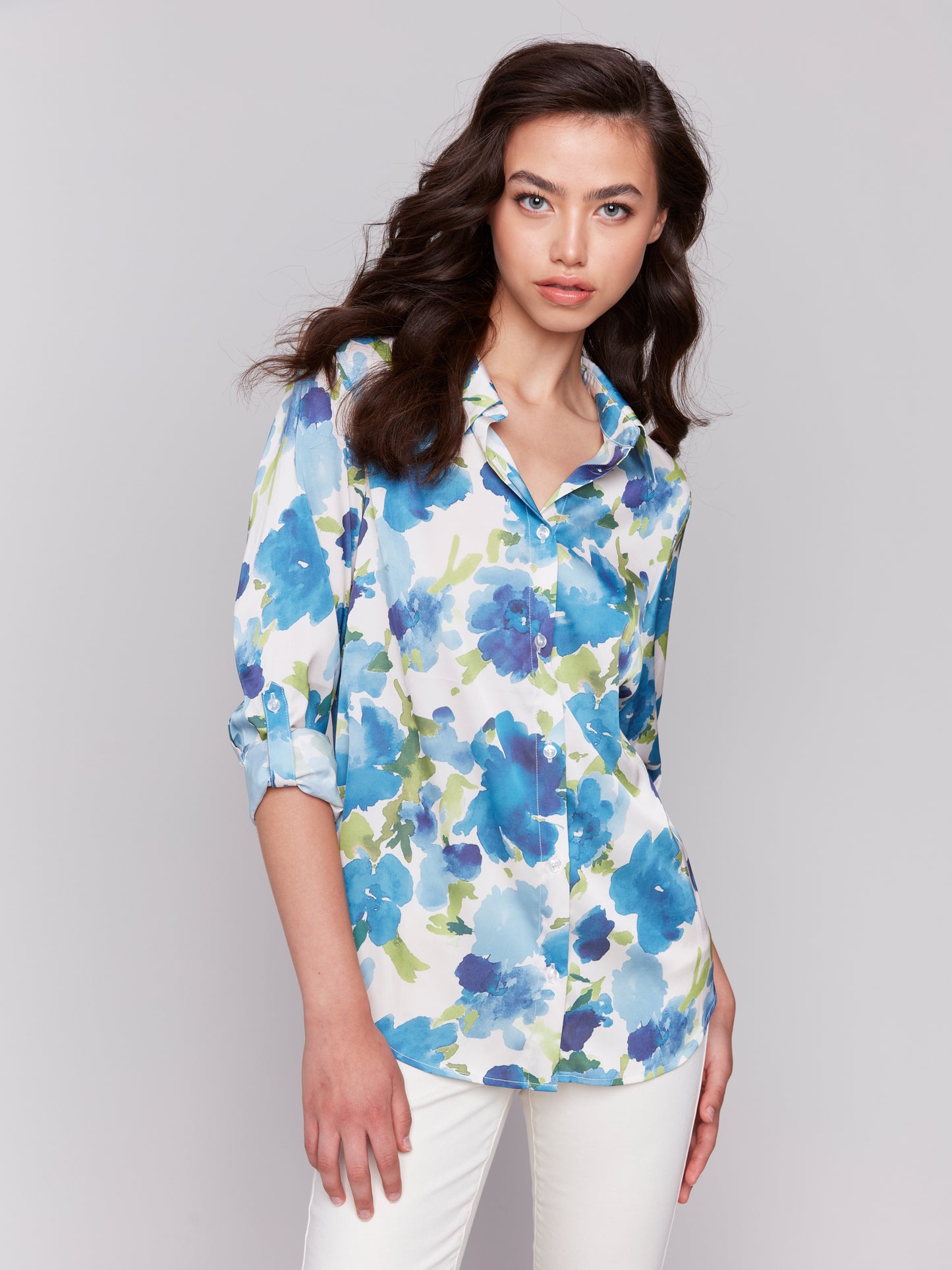 CB Printed Satin Shirt