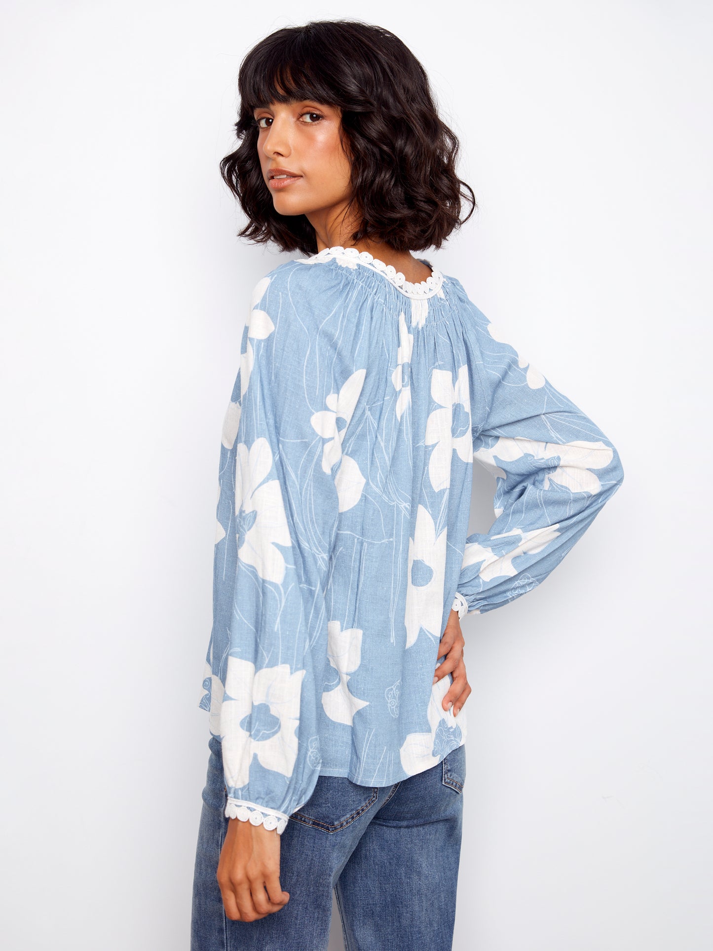 CB Printed Raglan L/S Blouse