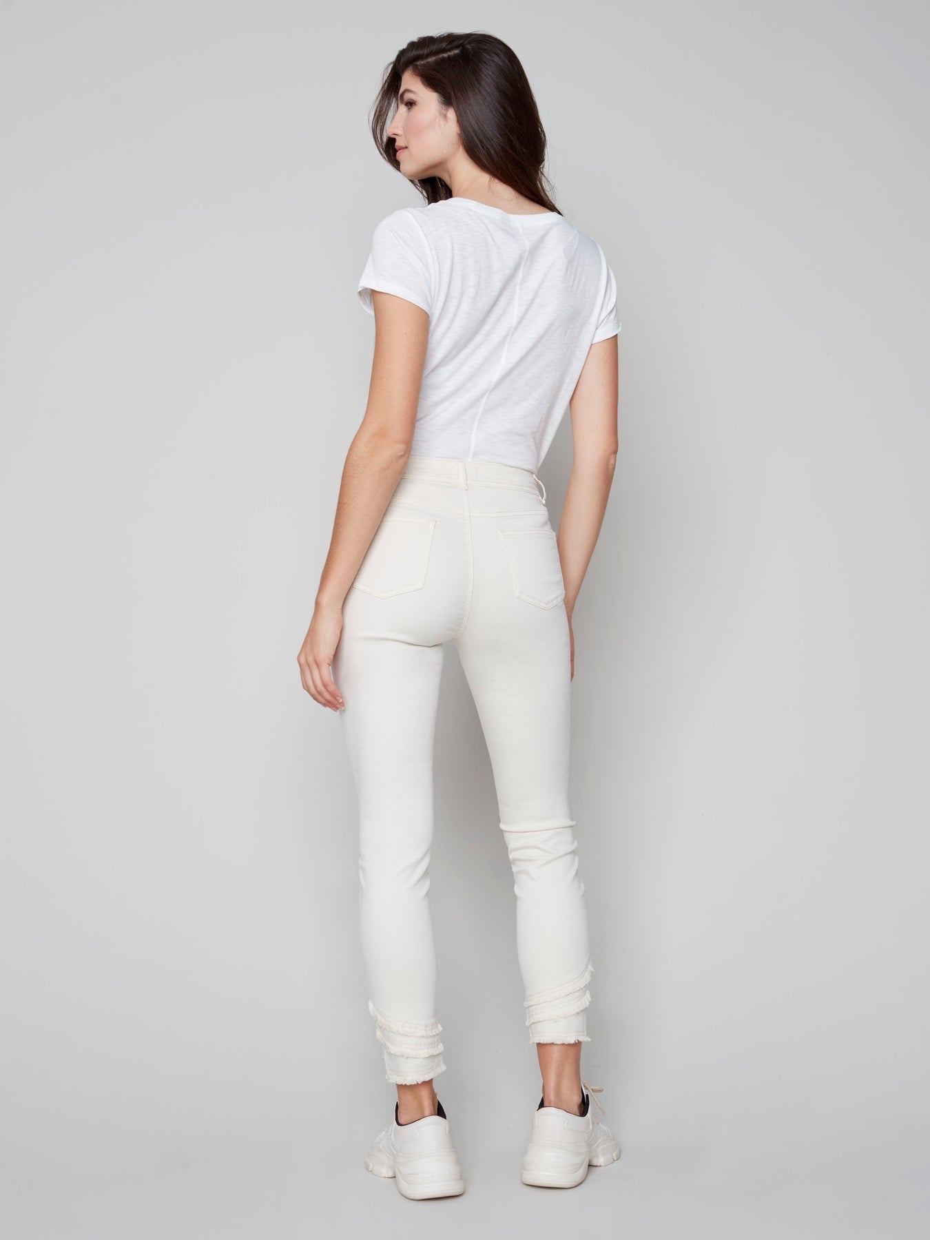 CB Frayed Hem Twill Pant