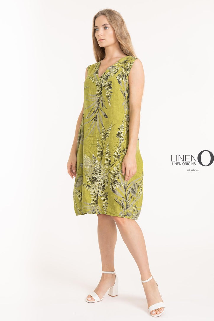LO Print Dress French Linen