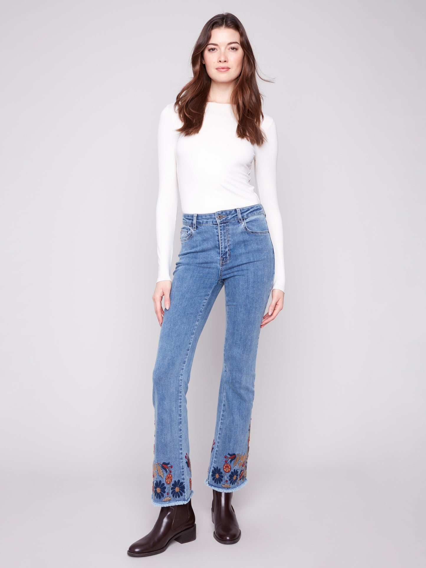 CB Flair Leg Denim w/Emb.