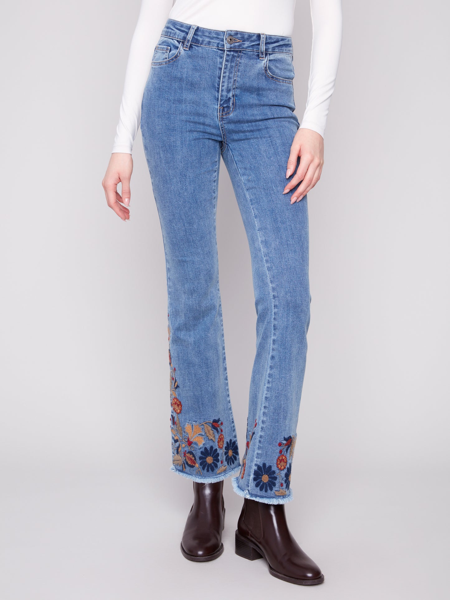 CB Flair Leg Denim w/Emb.