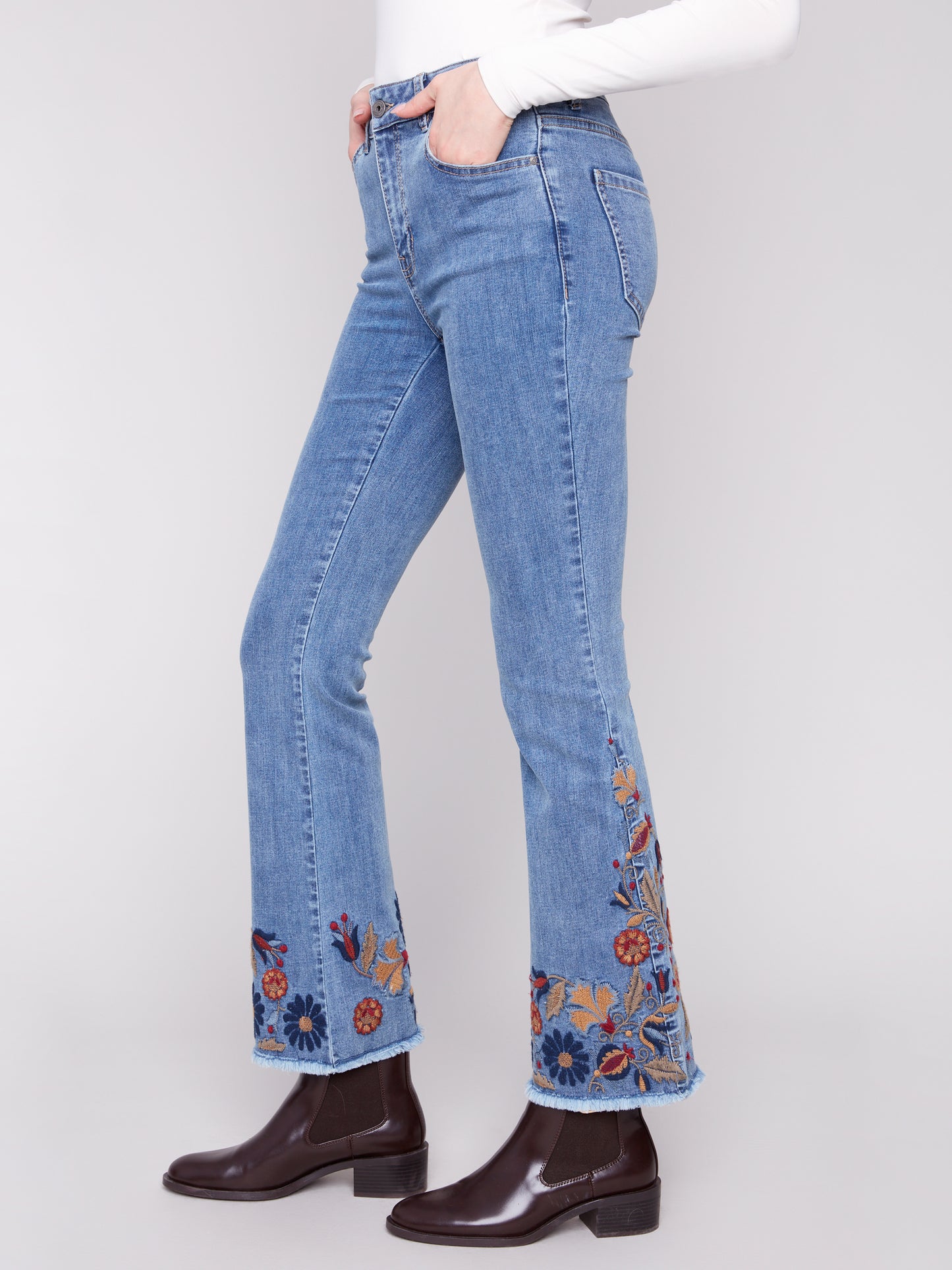 CB Flair Leg Denim w/Emb.