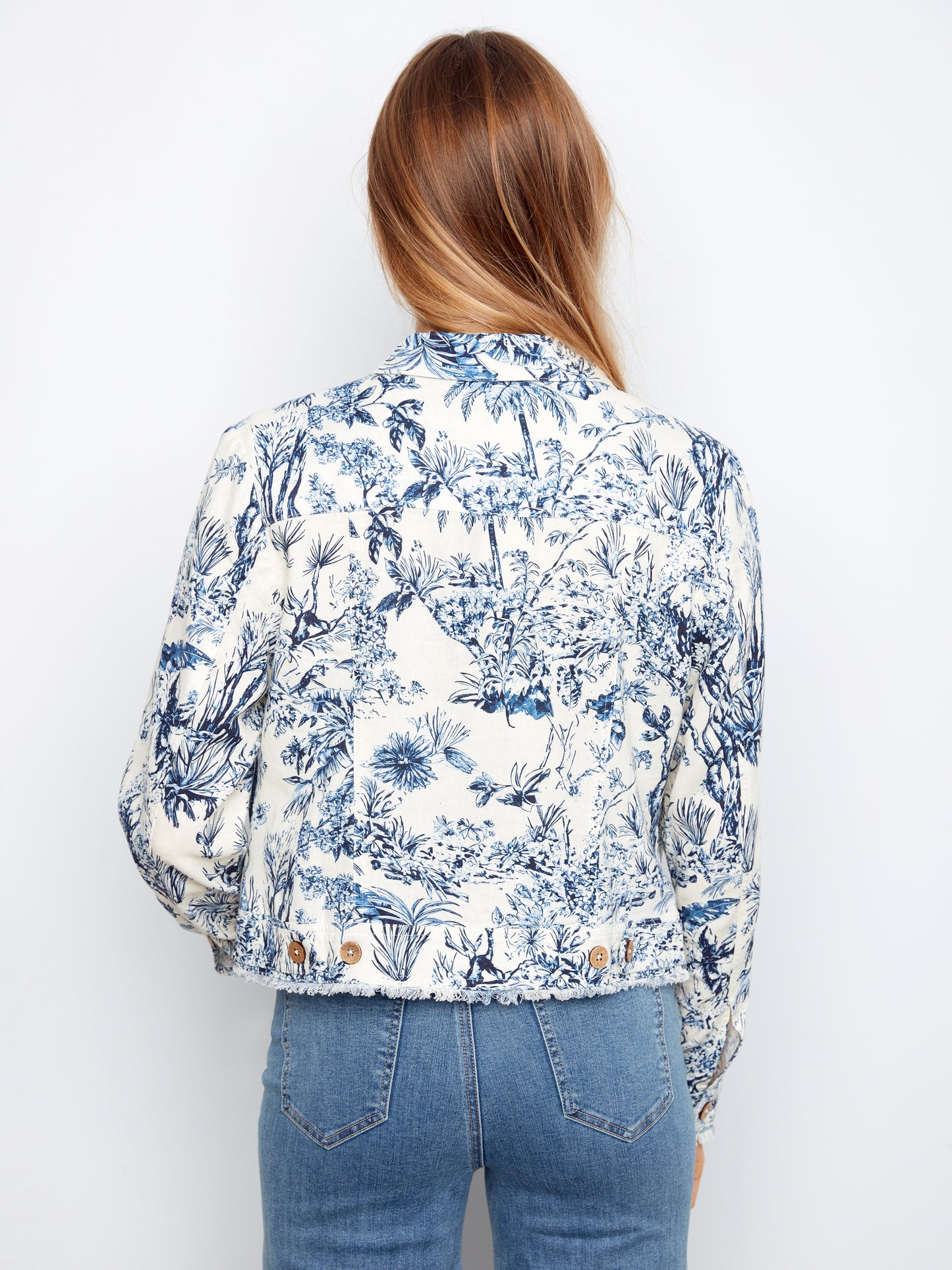 CB Printed Linen Jean Jacket