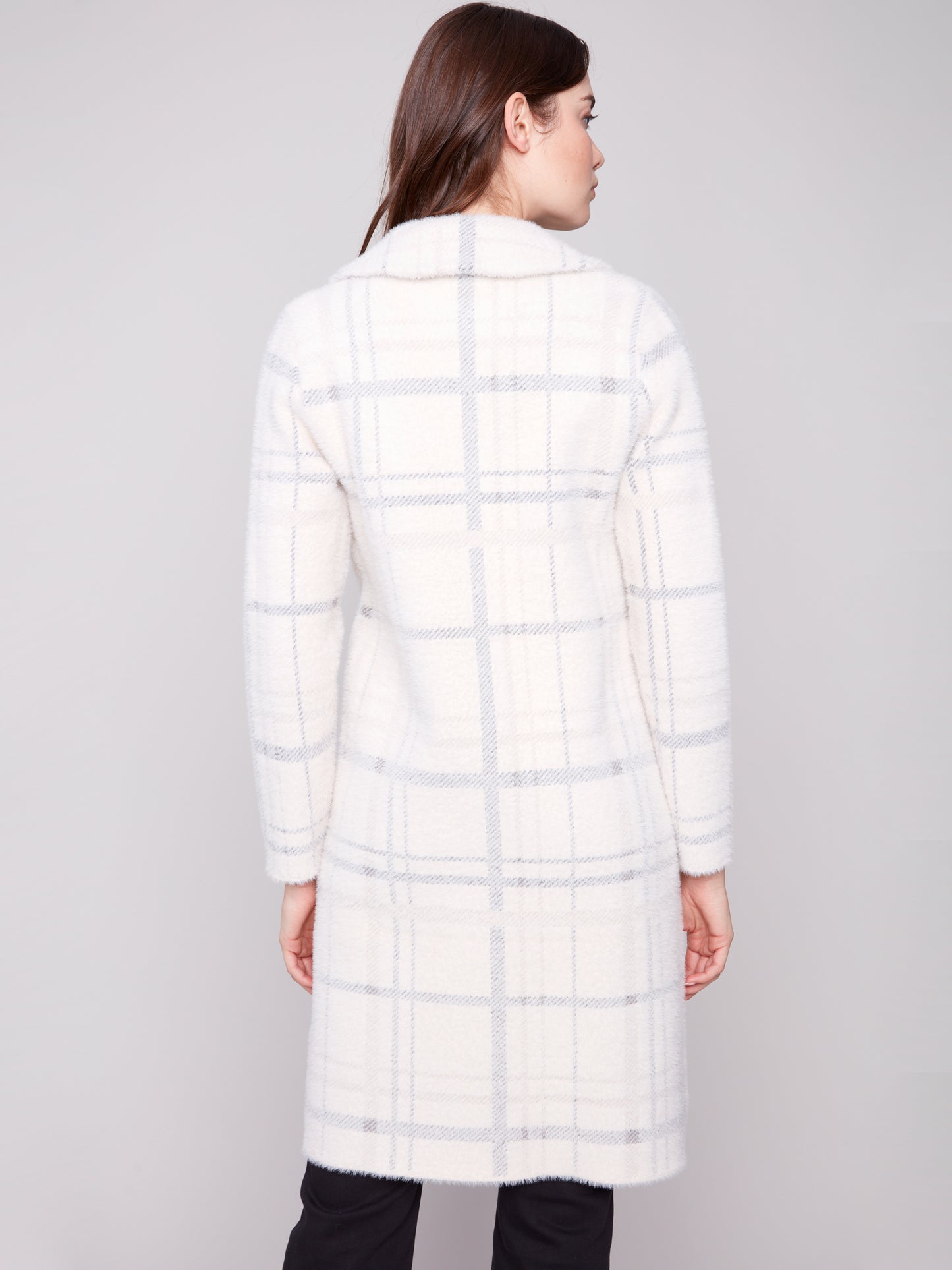 CB Plaid Knit Coatigan