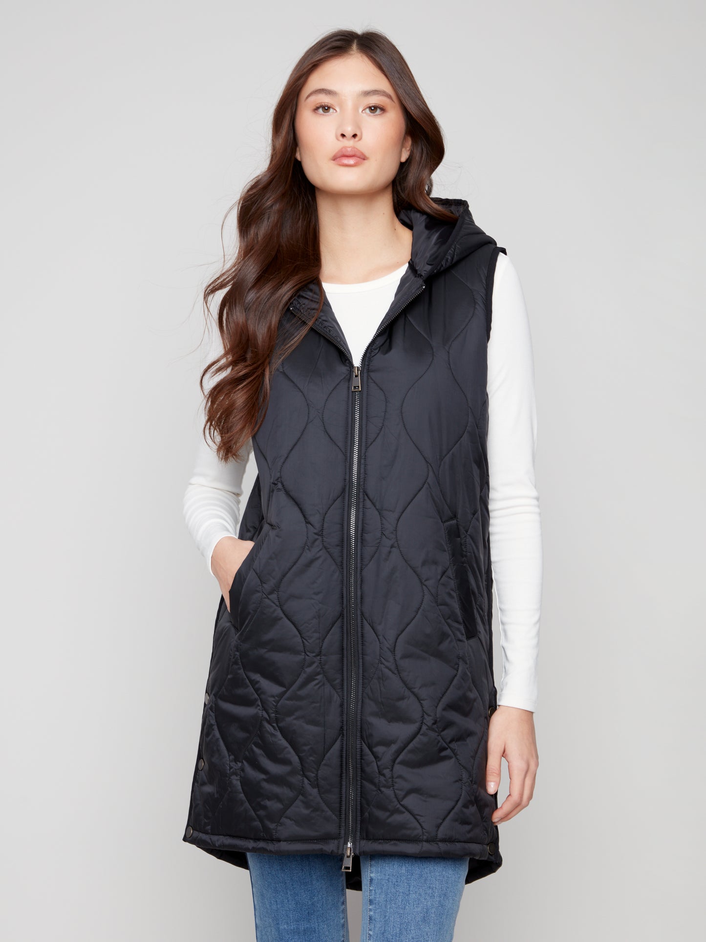 CB Pearlized Long Vest