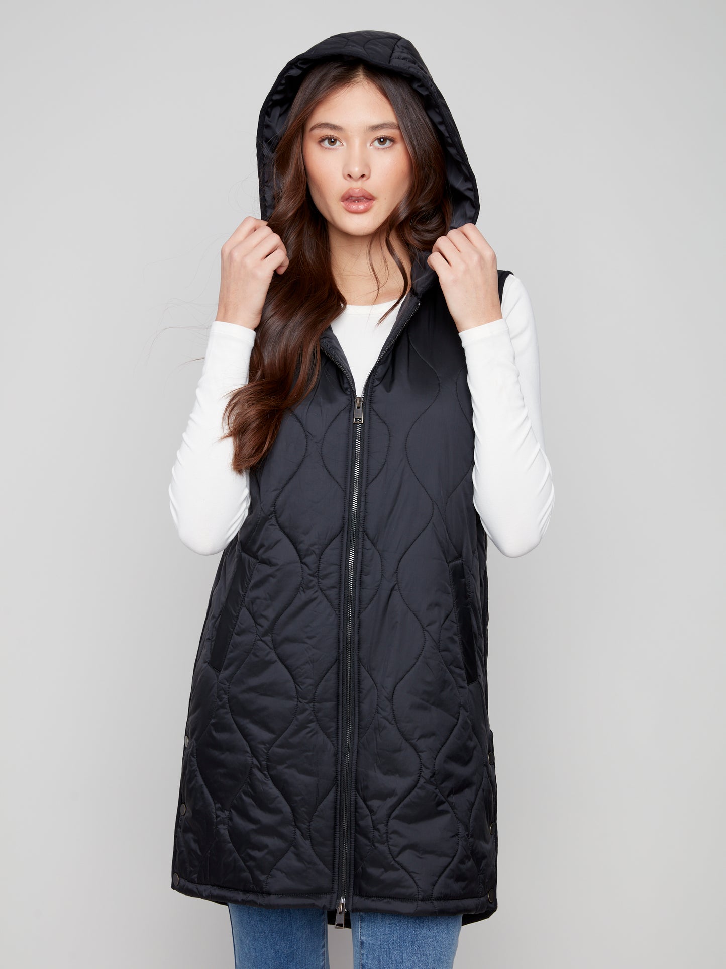 CB Pearlized Long Vest