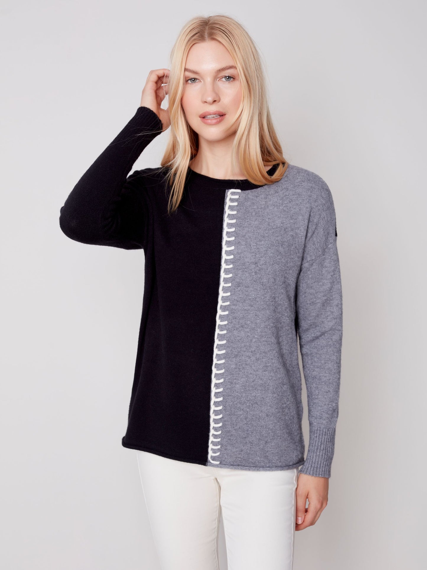 CB Colour Block W/Stitch Detai