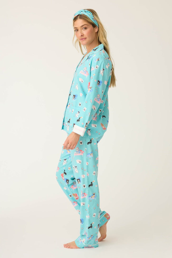 PJS Flannel PJ's W/Headband