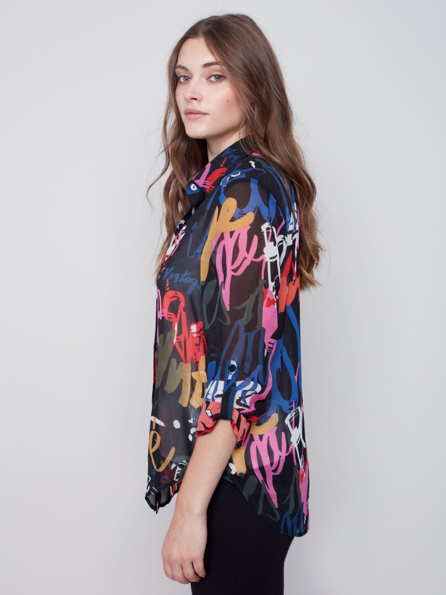 CB Printed Chiffon Blouse