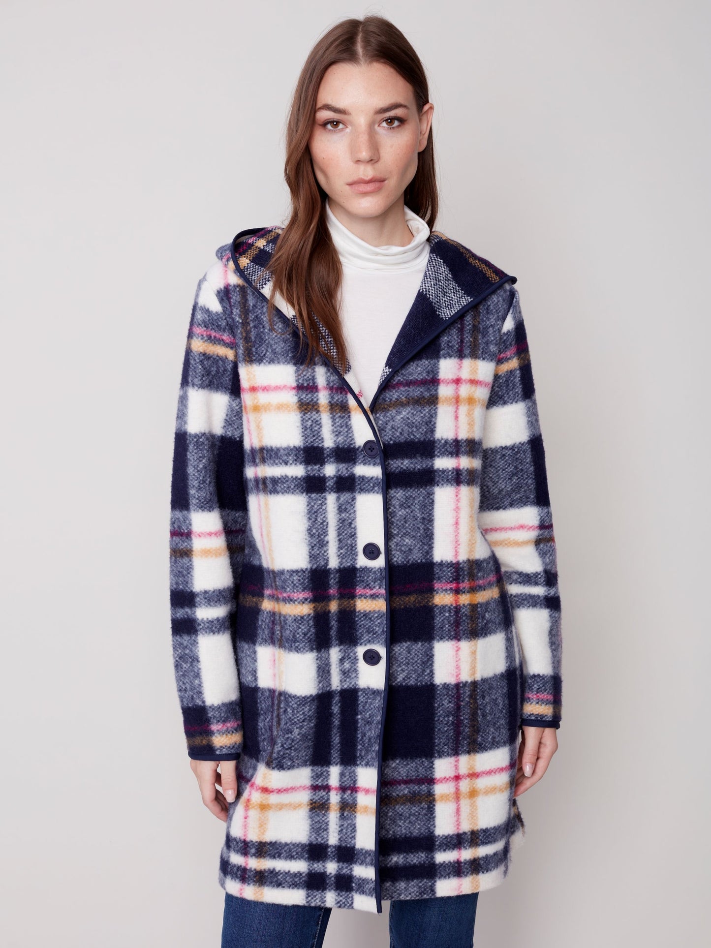 CB Hooded Boiled Wool Jacket
