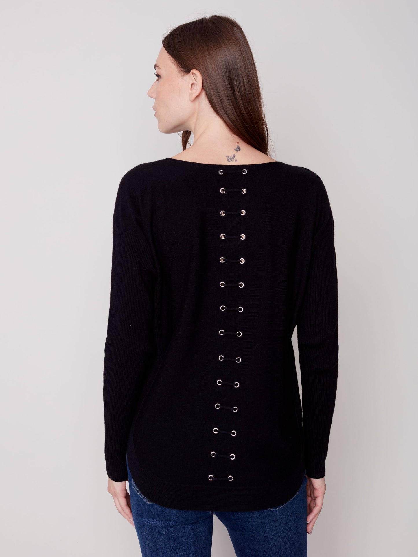 CB Plushy Knit Swtr W/Bk Dtls