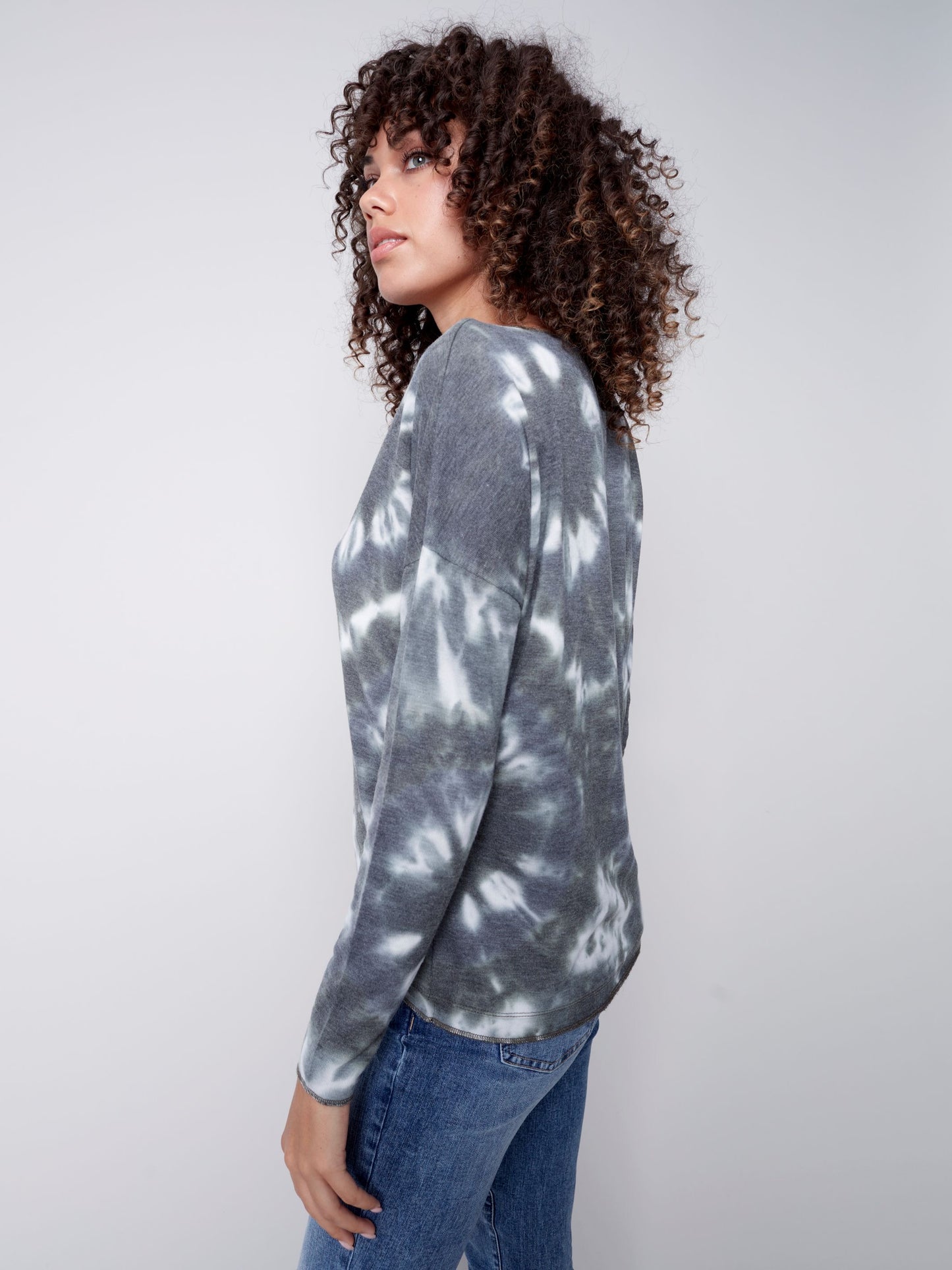 CB Loose Tie-Dye Knit Top