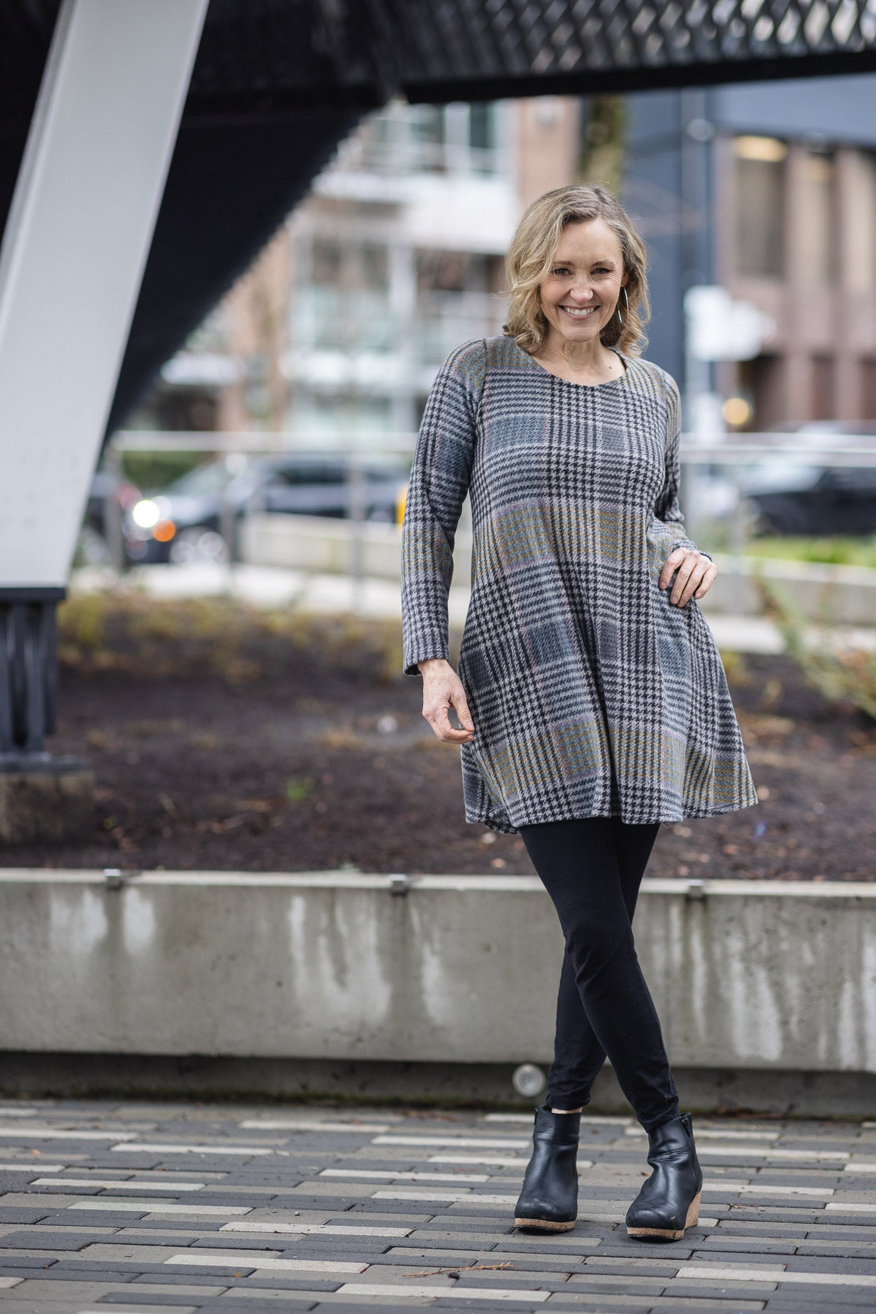 PPLN Plaid Aline Sweater Dress – Josie's Fashions