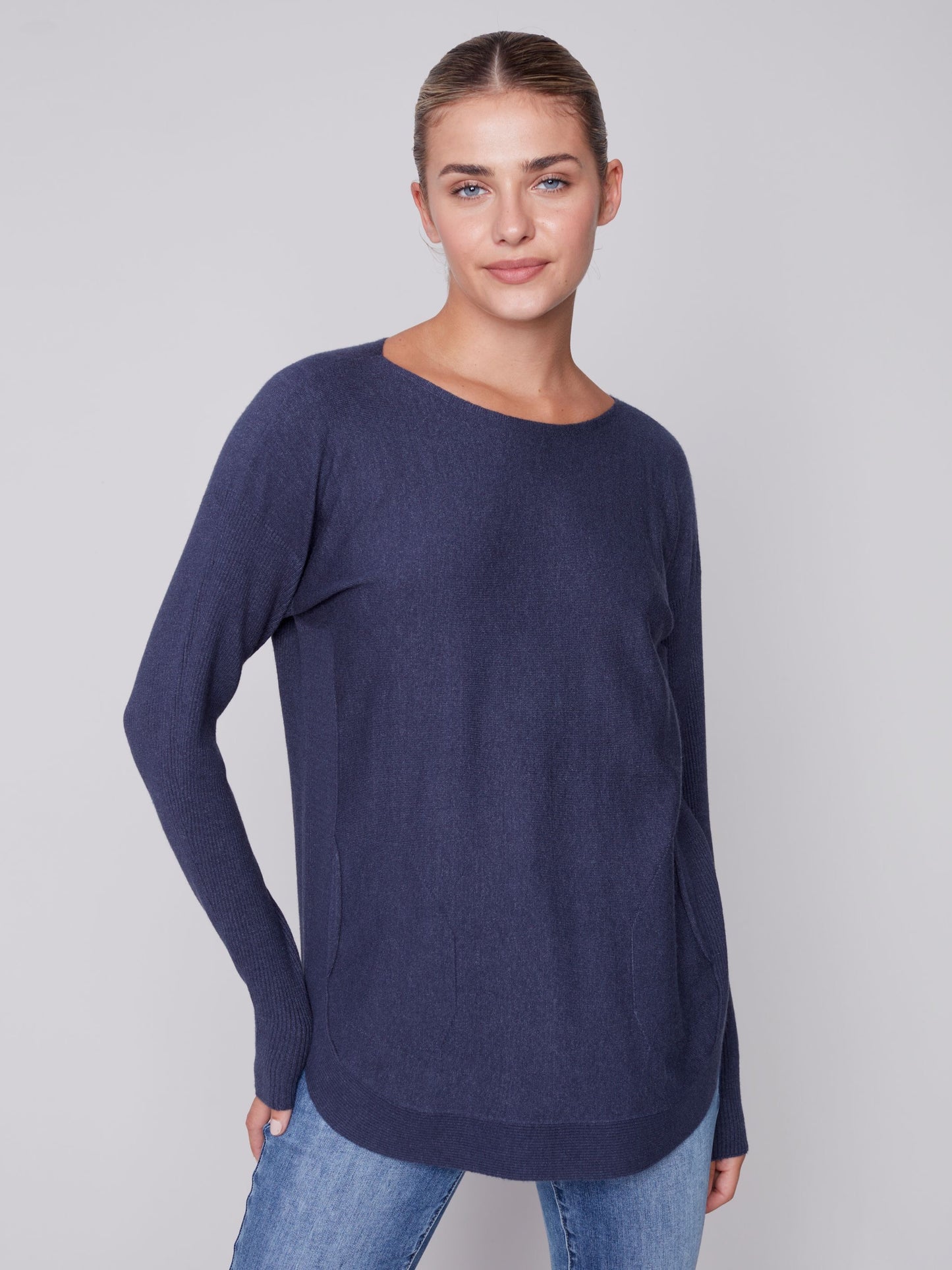 CB Plushy Knit Sweater W/Back Details